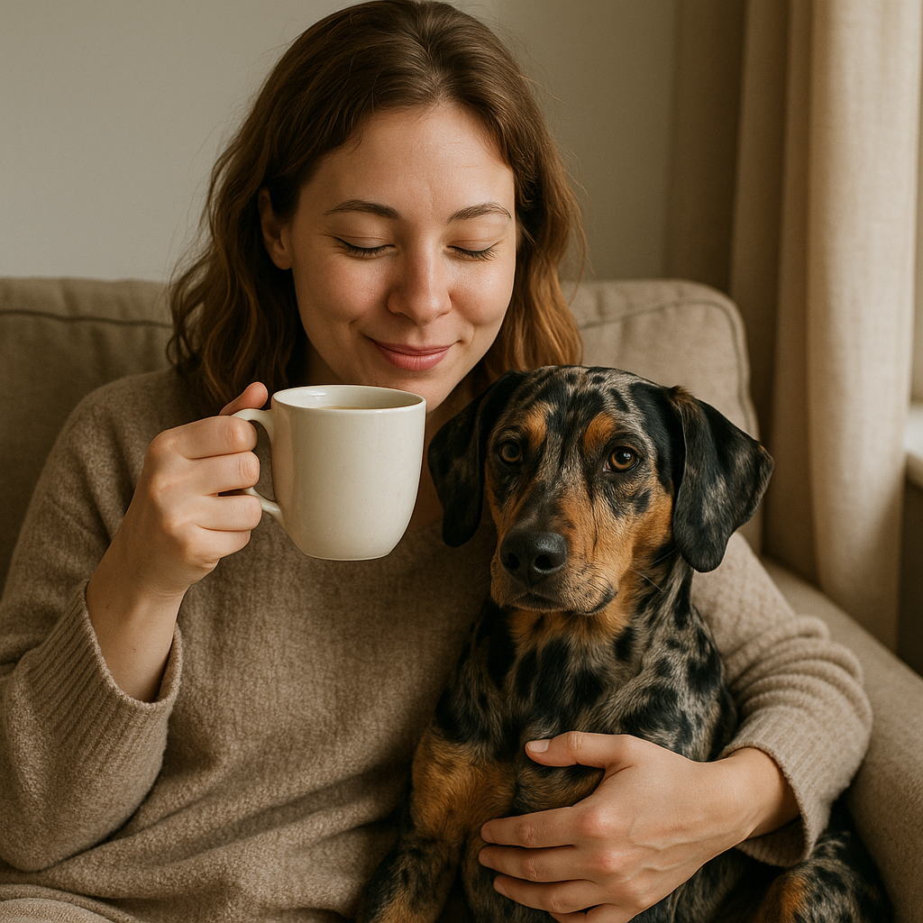 American Leopard Hound Coffee Mug | Unique Dog Lover Gift | Watercolor Leopard Hound Art