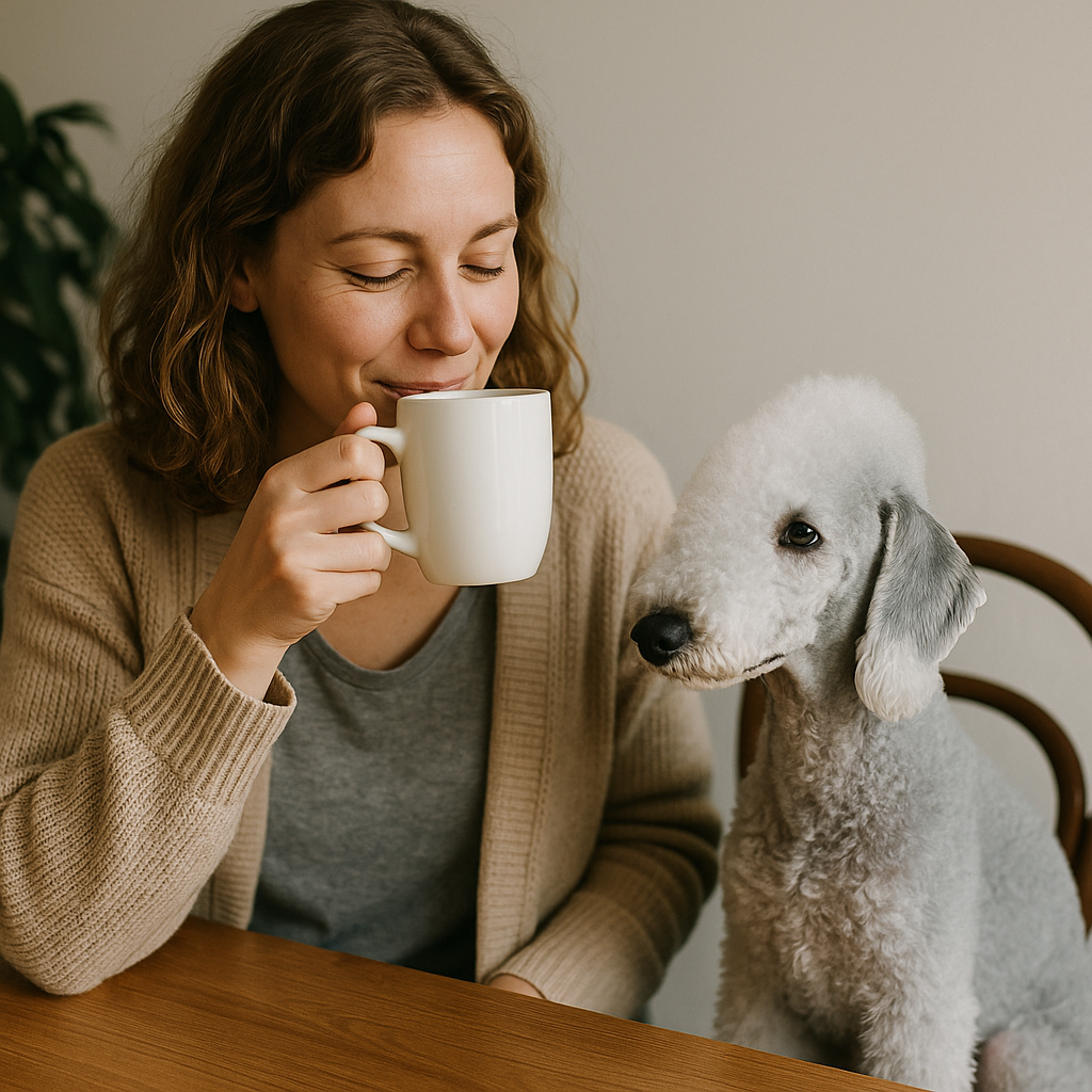 Bedlington Terrier Coffee Mug | Dog Lover Gift | Watercolor Bedlington Terrier Art | 11oz Ceramic Cup
