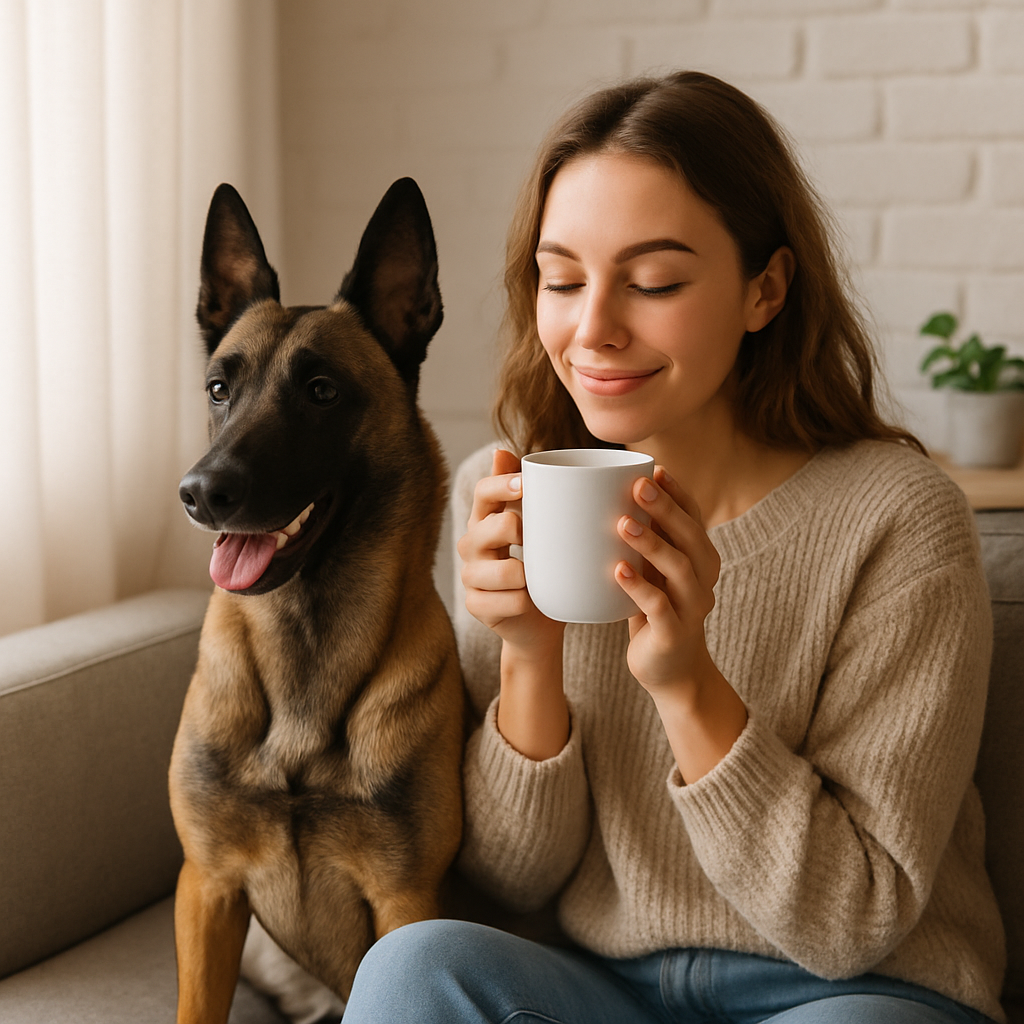 Belgian Malinois Coffee Mug | Dog Lover Gift | Watercolor Belgian Malinois Art | 11oz Ceramic Mug
