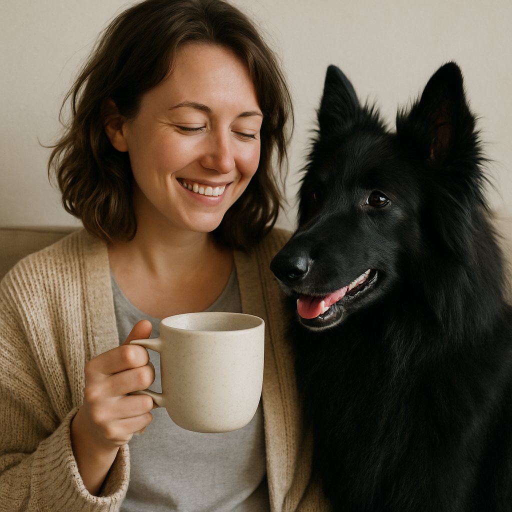 Belgian Sheepdog Coffee Mug | Dog Lover Gift | Watercolor Belgian Sheepdog Art | 11oz Ceramic Mug