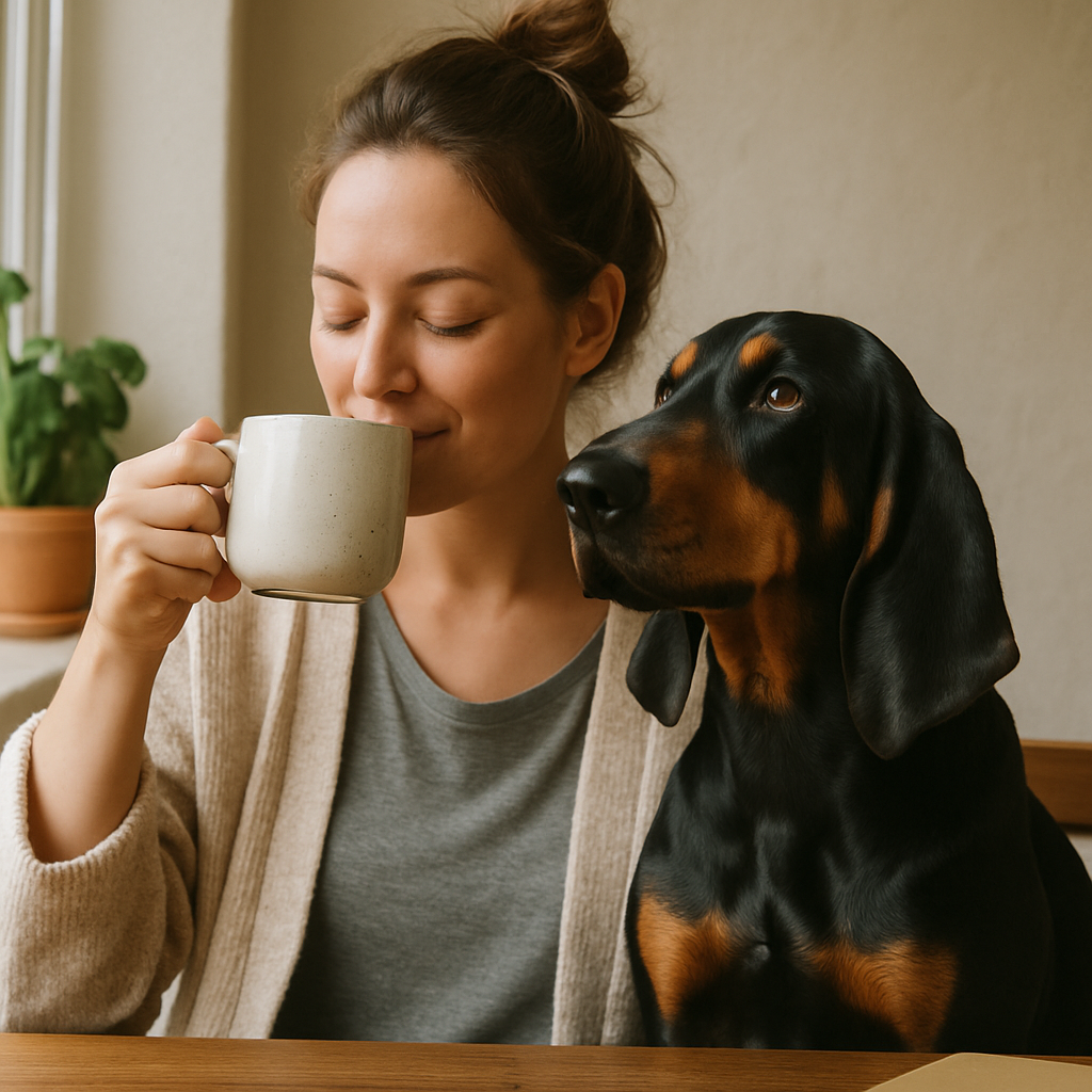 Black and Tan Coonhound Coffee Mug | Dog Lover Gift | Classic Ceramic Mug with Coonhound Art