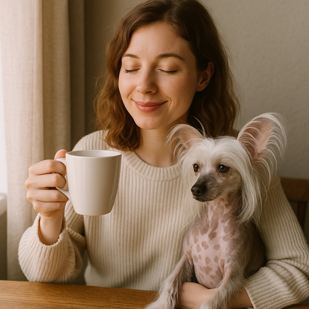 Chinese Crested Coffee Mug | Dog Lover Gift | Elegant Ceramic Mug with Chinese Crested Dog Art