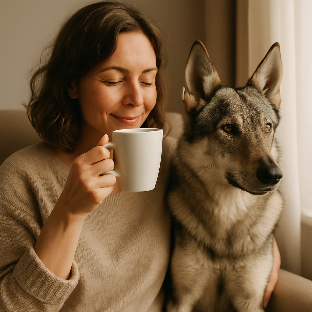 Czechoslovakian Vlcak Coffee Mug – Watercolor Wolfdog 11oz Ceramic Gift
