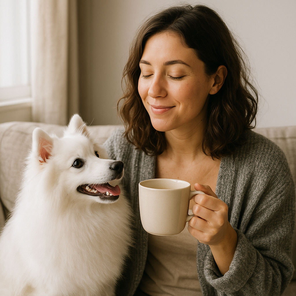 Japanese Spitz 11oz Ceramic Coffee Mug – Fluffy & Cheerful Dog Lover Gift