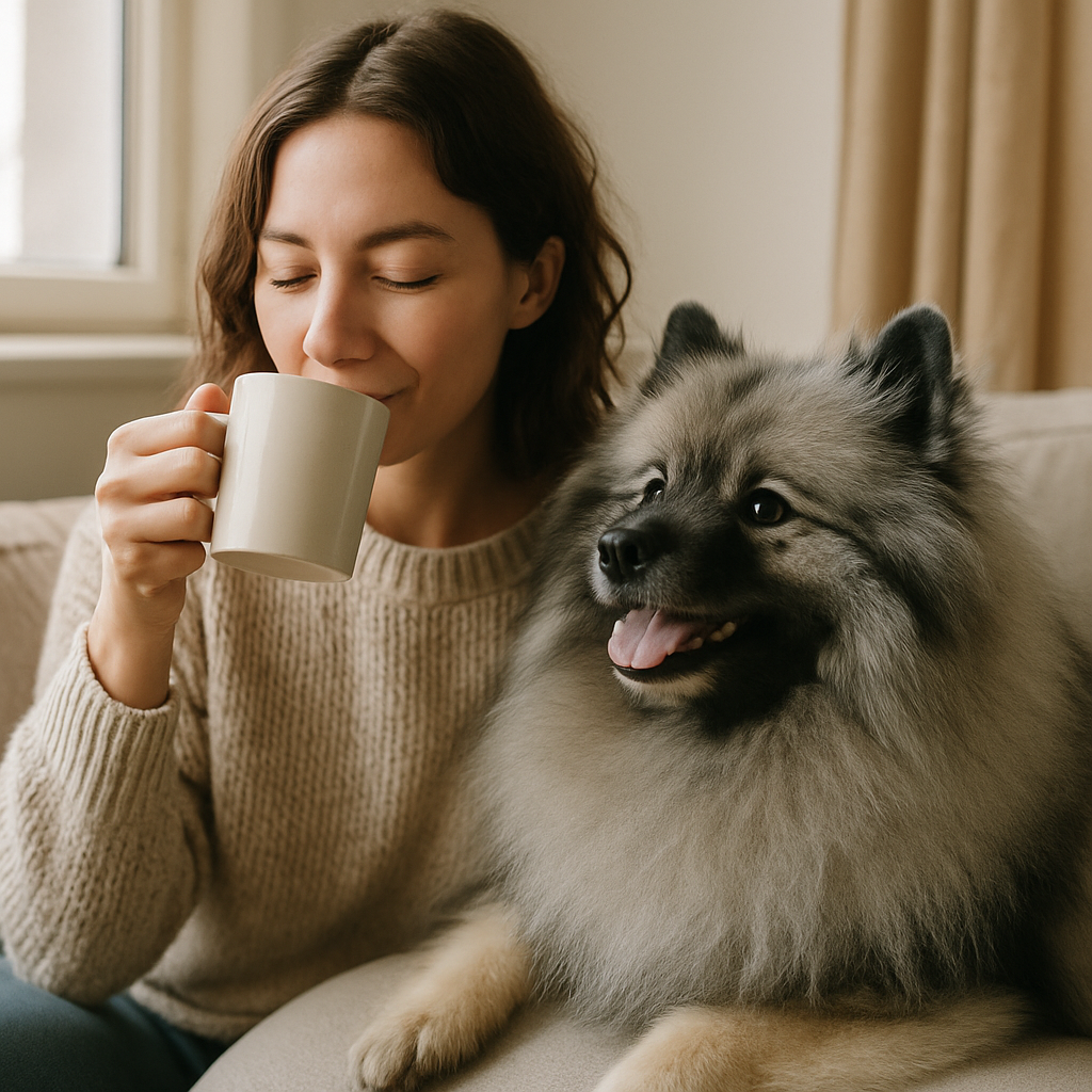 Keeshond Coffee Mug | 11oz Ceramic Dog Lover Gift with C-Handle
