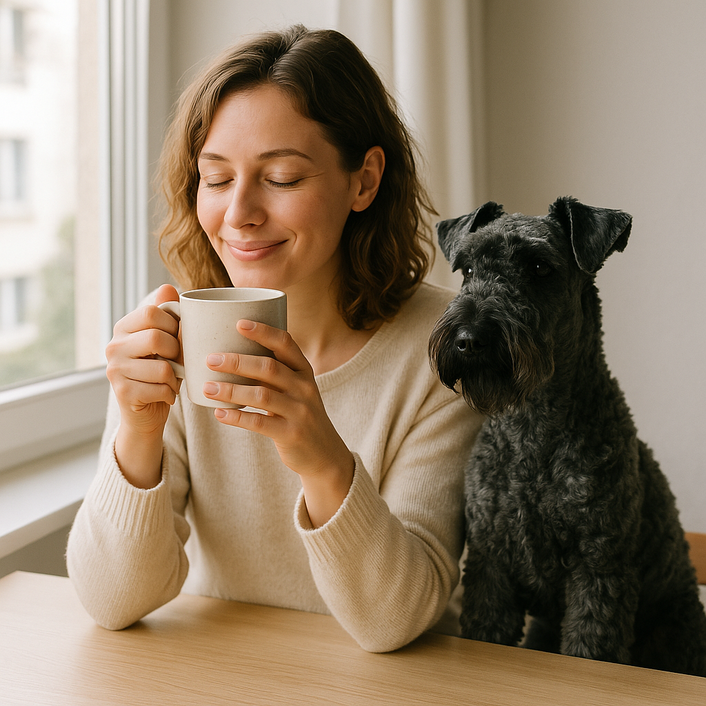 Kerry Blue Terrier Coffee Mug | 11oz Ceramic Dog Breed Cup with C-Handle