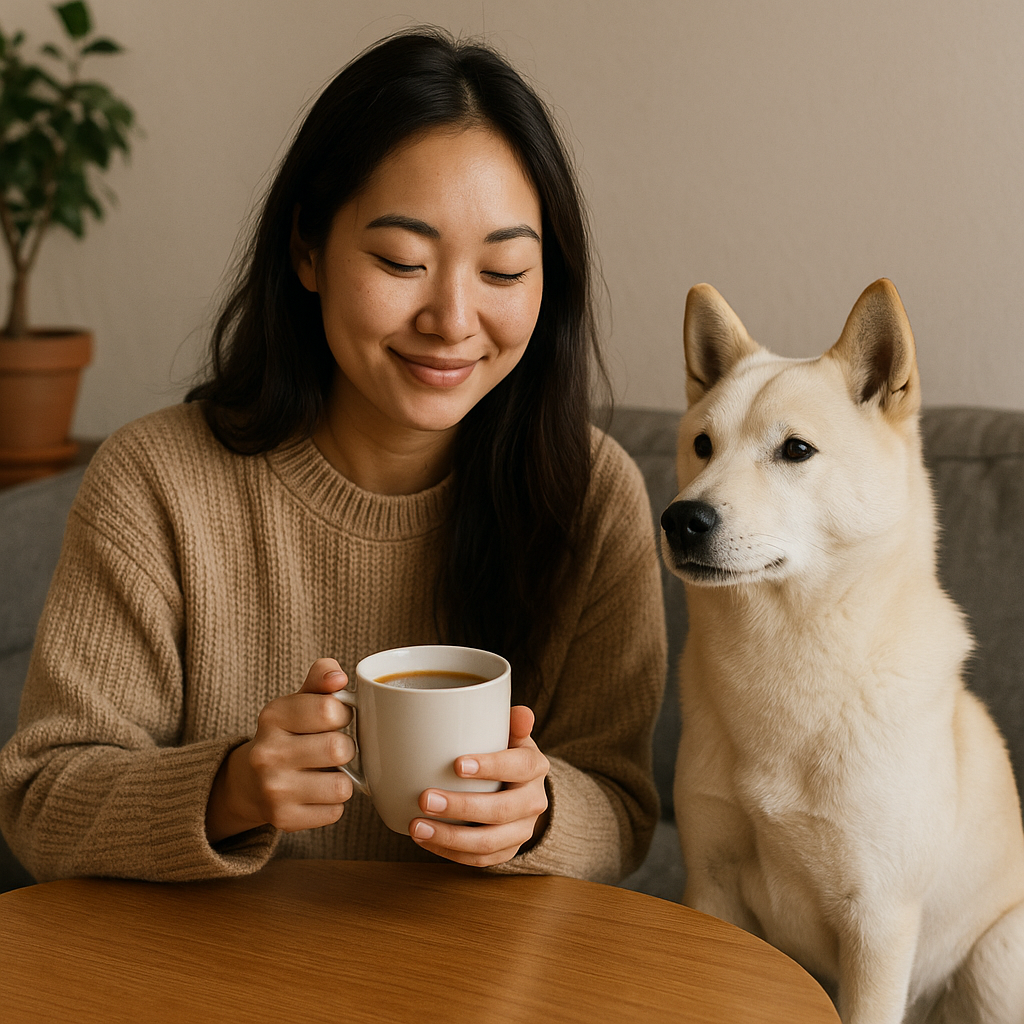 Korean Jindo Dog Coffee Mug | 11oz Ceramic Loyal Dog Breed Cup
