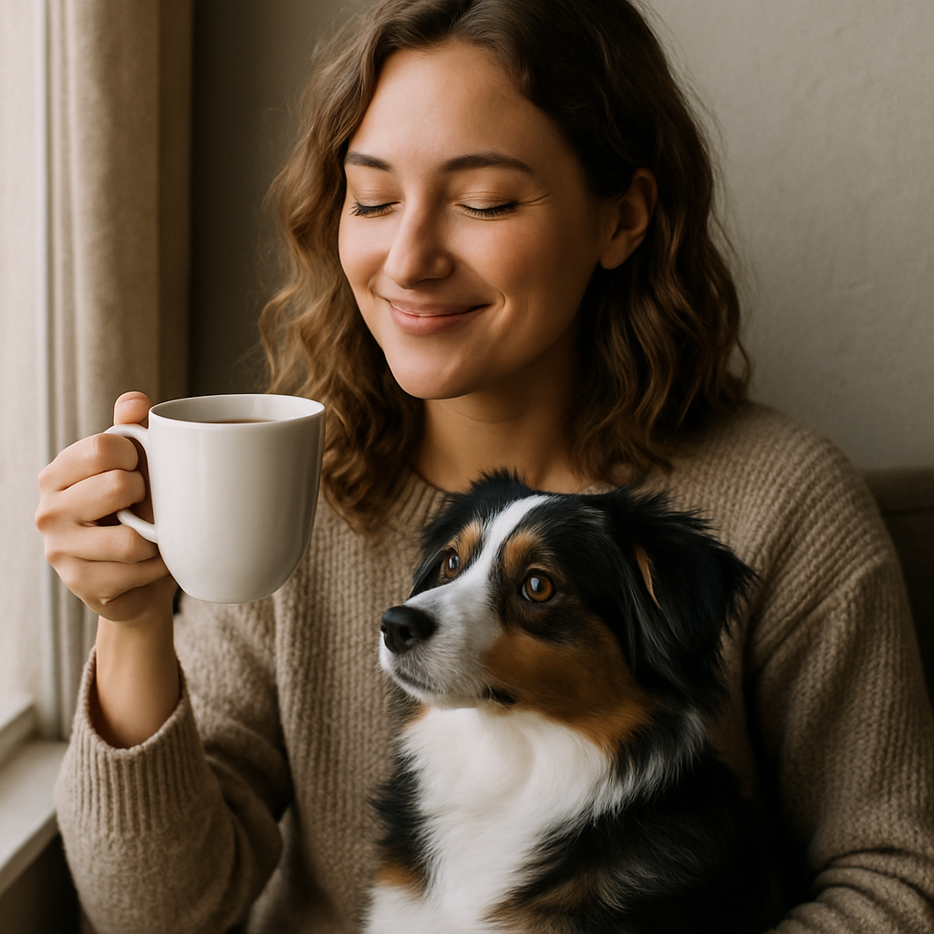 Miniature American Shepherd Coffee Mug – Energetic Dog Lover Gift – Watercolor Mini American Shepherd Art