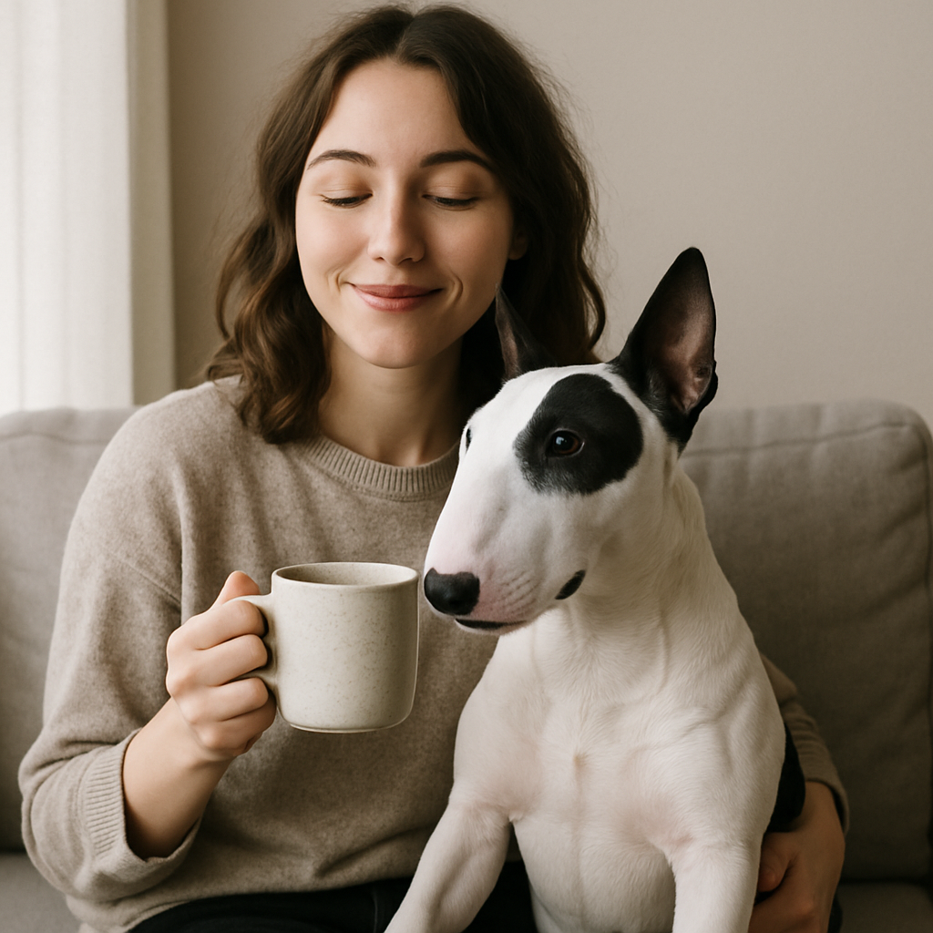 Miniature Bull Terrier Coffee Mug – Bold Dog Lover Gift – Watercolor Miniature Bull Terrier Art