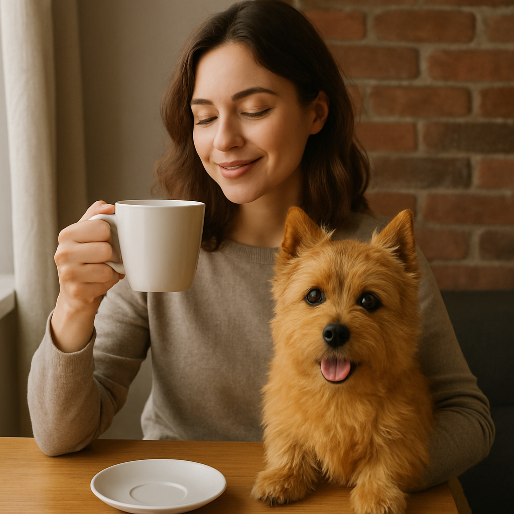 Norwich Terrier Coffee Mug – Playful Dog Lover Gift – Watercolor Norwich Terrier Art
