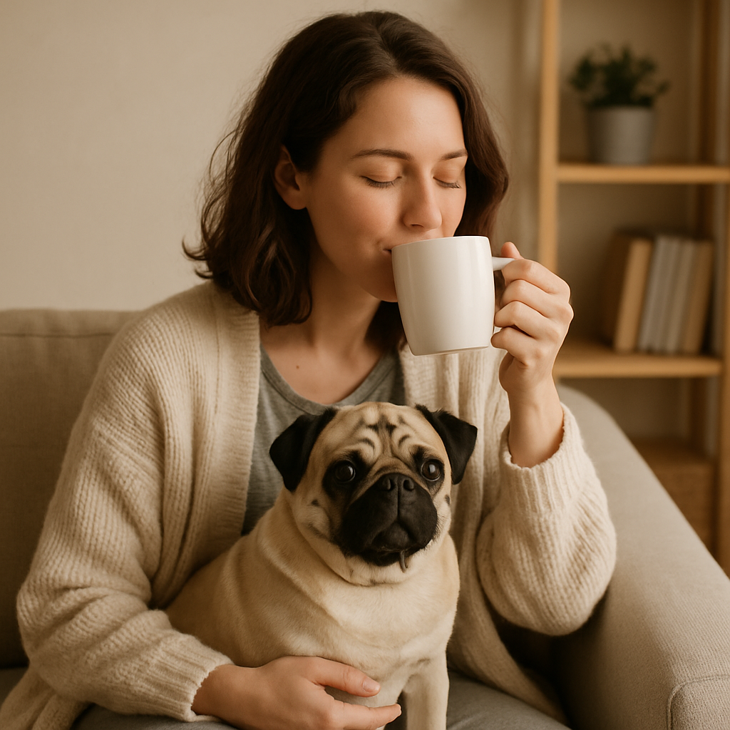 Pug Coffee Mug – Cute Dog Lover Gift – Watercolor Pug Art