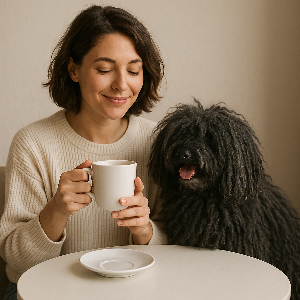 Puli Coffee Mug – Unique Dog Lover Gift – Watercolor Puli Art