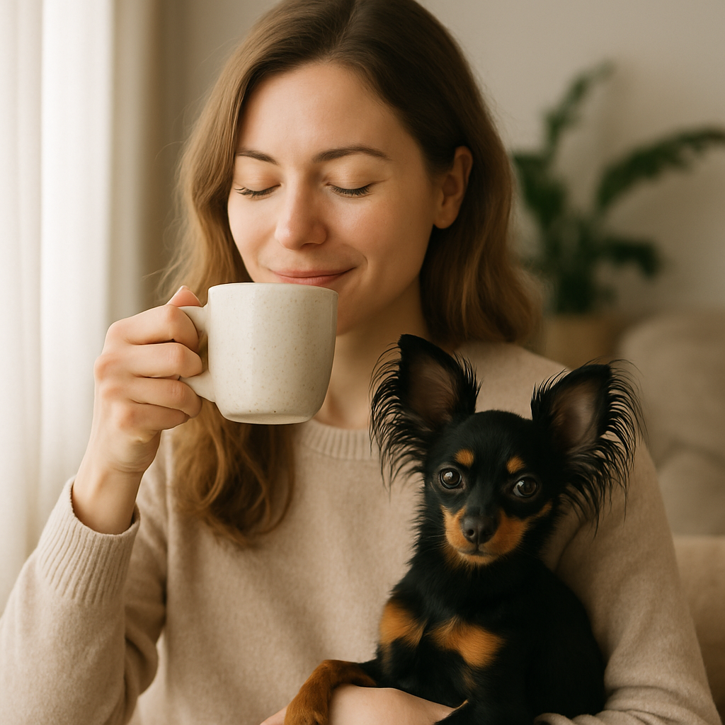 Russian Toy Coffee Mug – Elegant Small Dog Lover Gift – Watercolor Russian Toy Art