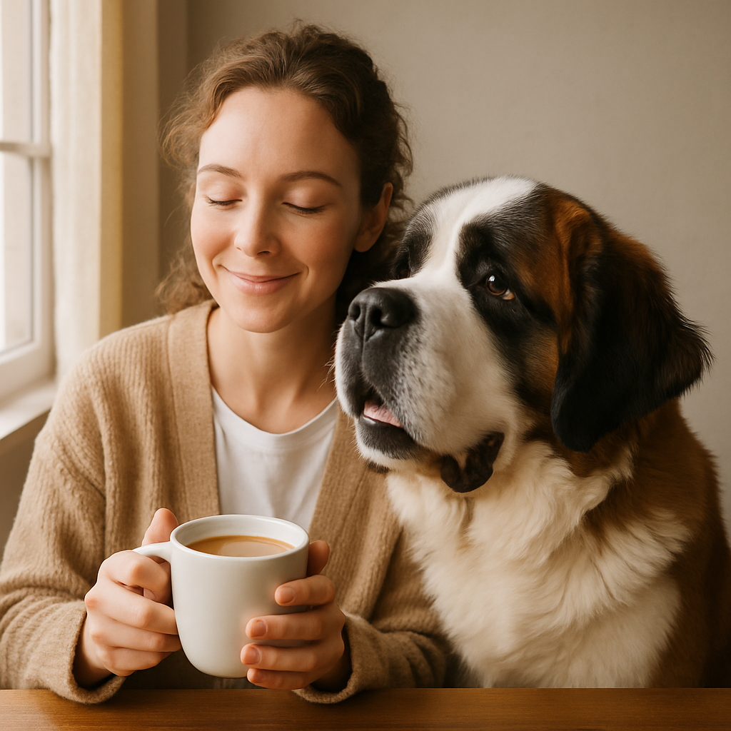 Saint Bernard Coffee Mug – Gentle Giant Dog Lover Gift – Watercolor Saint Bernard Art
