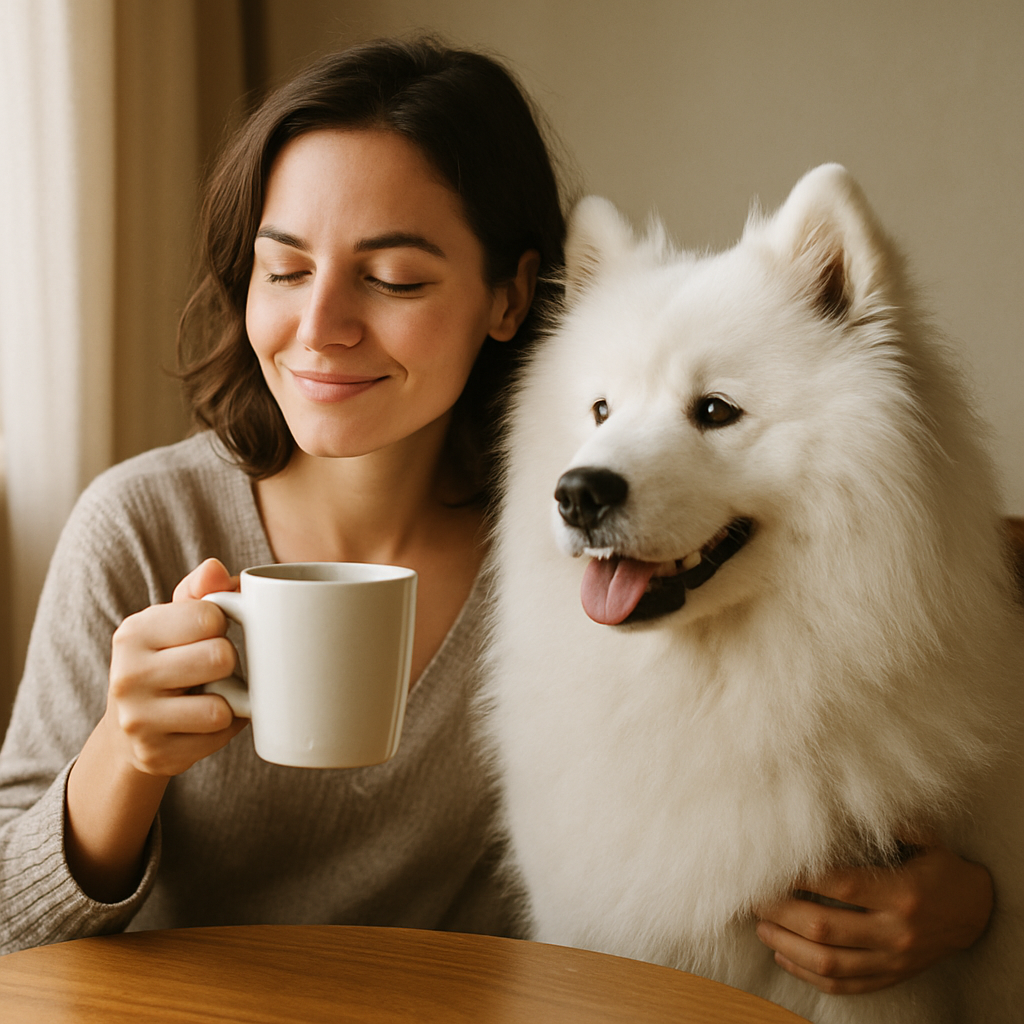 Samoyed Coffee Mug – Smiling Dog Lover Gift – Watercolor Samoyed Art
