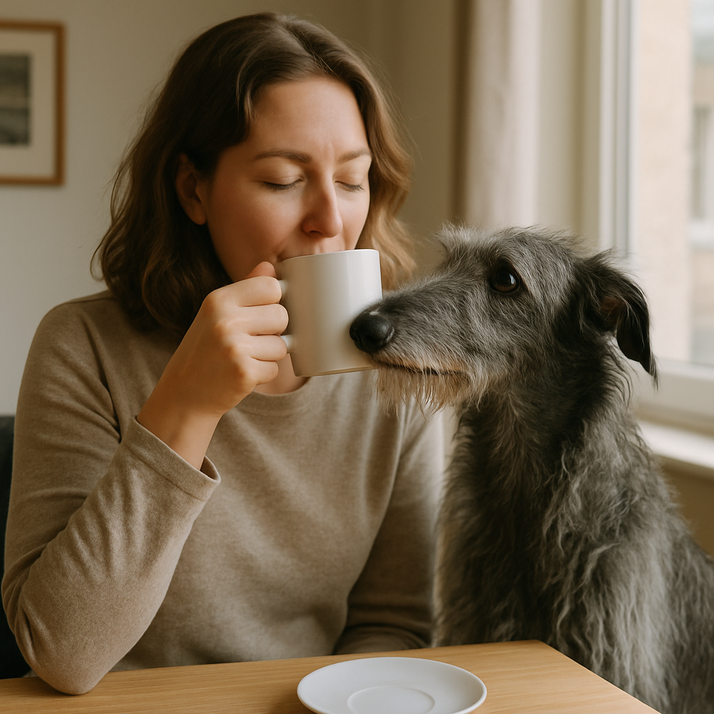 Scottish Deerhound Coffee Mug – Noble Dog Lover Gift – Watercolor Scottish Deerhound Art