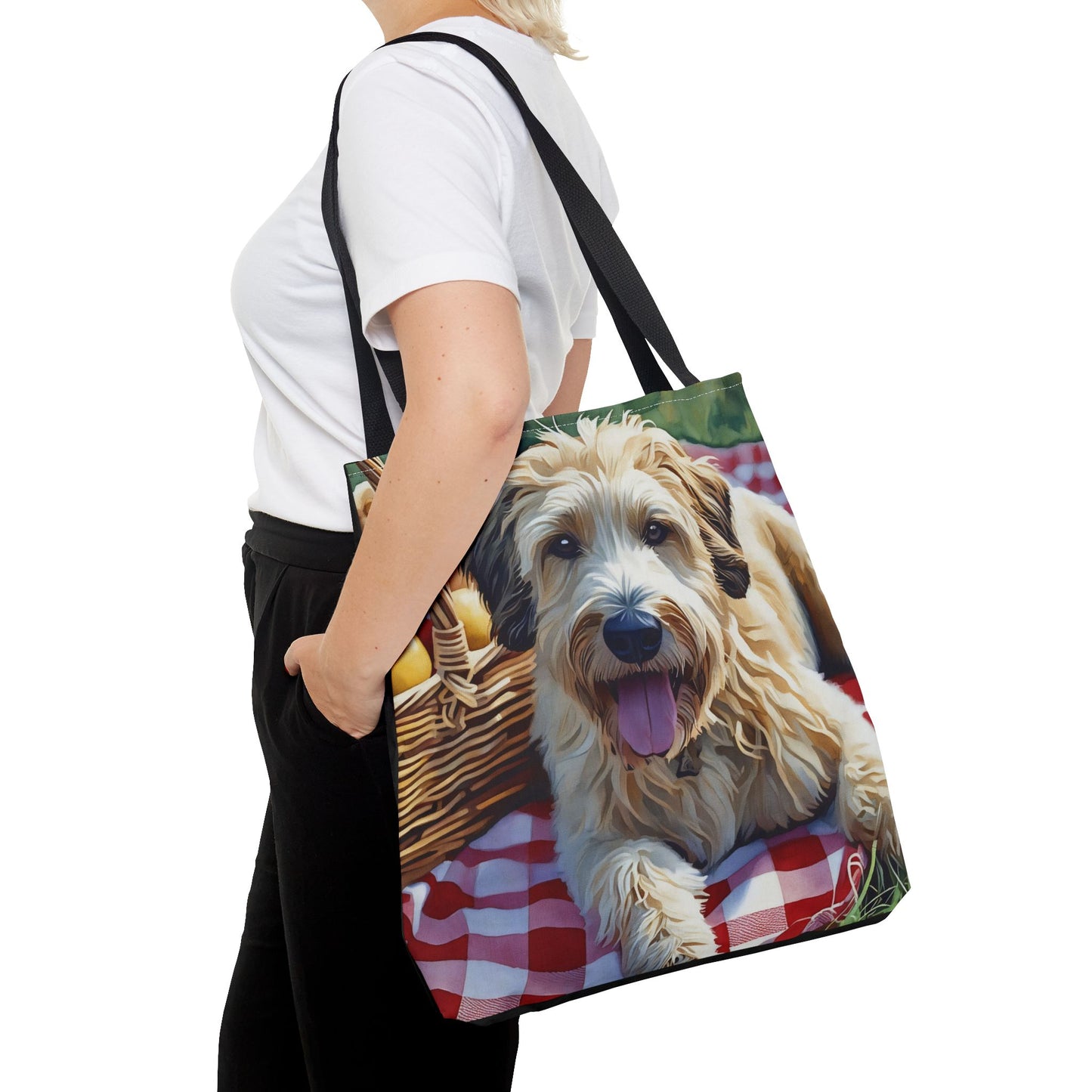 Sheepadoodle Tote Bag – Stylish Reusable Bag with Old English Sheepdog & Poodle Watercolor Art