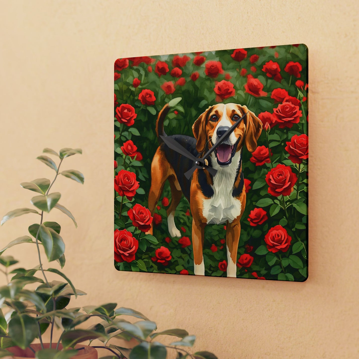Hamiltonstovare Wall Clock | Rare 10.75″ Acrylic Dog Lover Home Décor