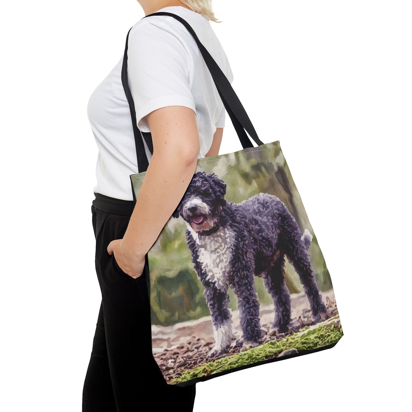 Spanish Water Dog Tote Bag – Watercolor Dog Lover Gift