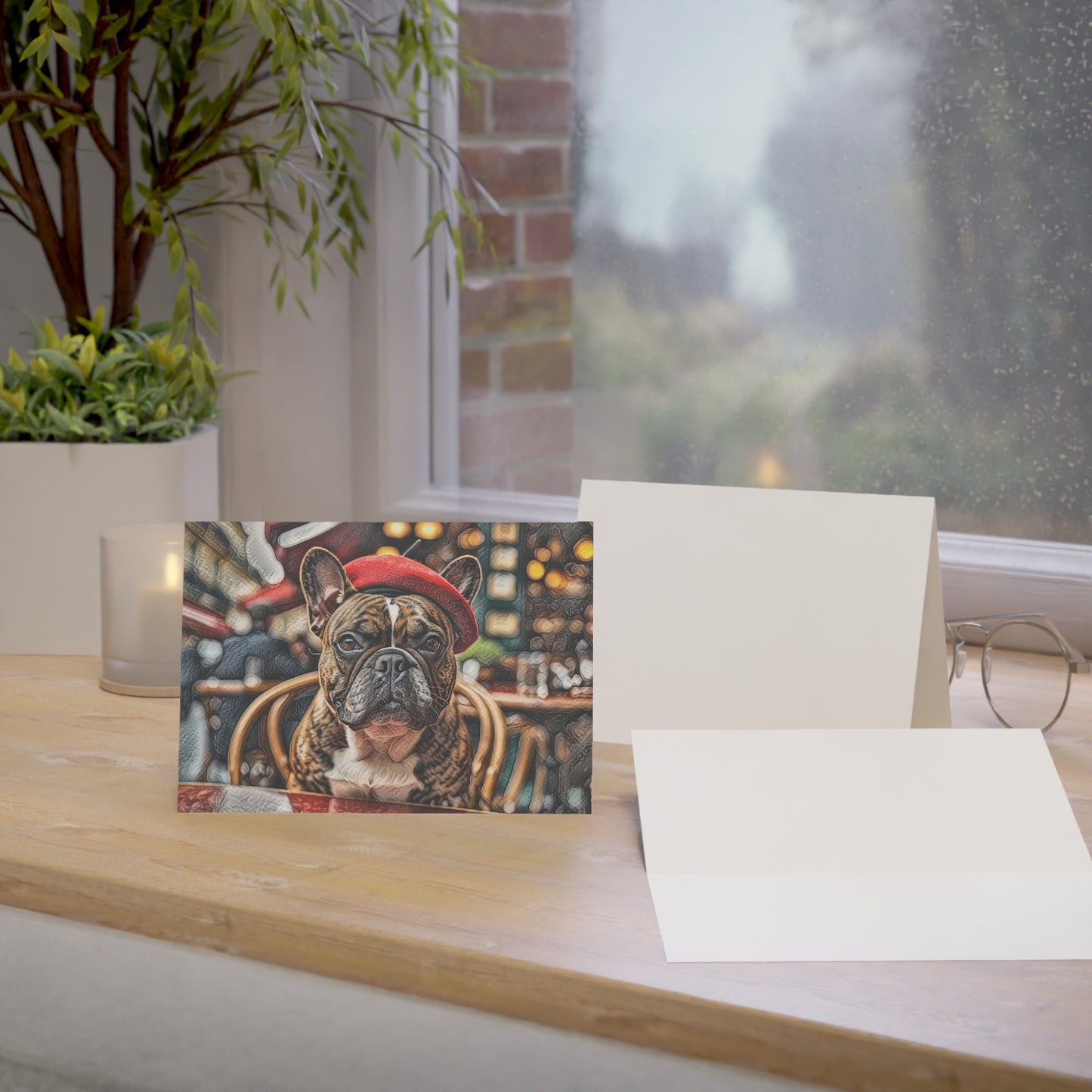 French Bulldog Greeting Card Set - Oil-Painted Dog Art | Blank Inside | Envelopes Included