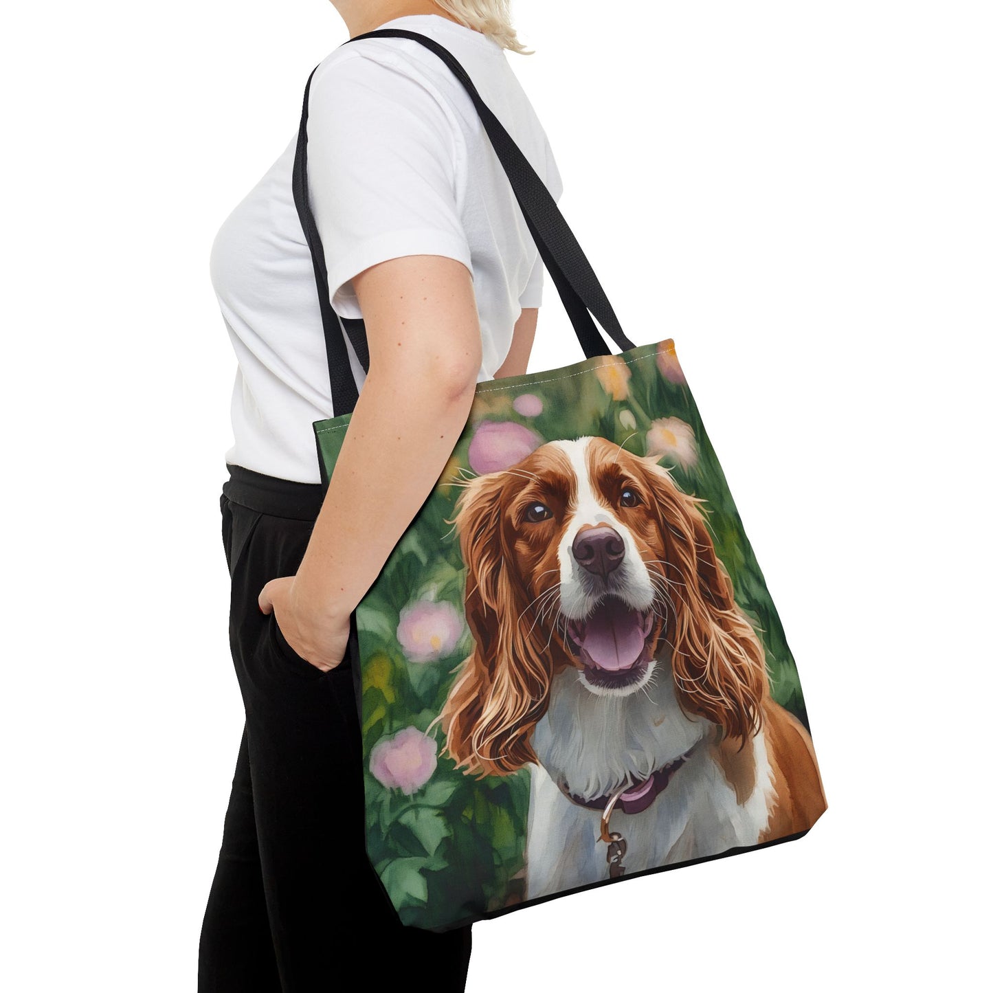 Brittany Tote Bag | Dog Lover Gift | Stylish Reusable Bag with Brittany Art