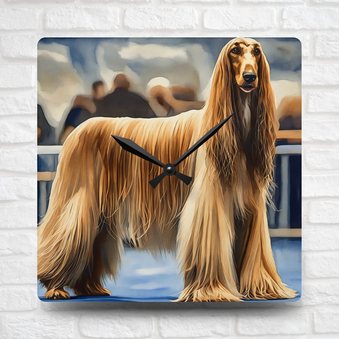 Afghan Hound Wall Clock | Elegant Dog Lover Gift | Watercolor Dog Art Home Décor