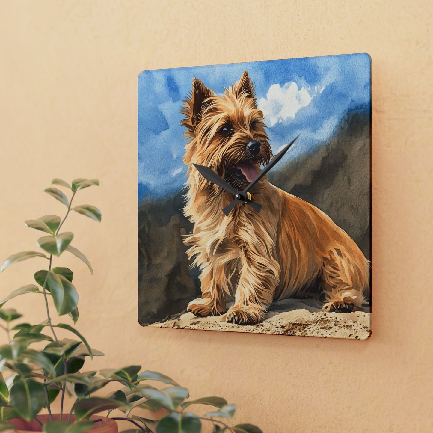 Cairn Terrier Wall Clock | Dog Lover Gift | Decorative Acrylic Wall Art