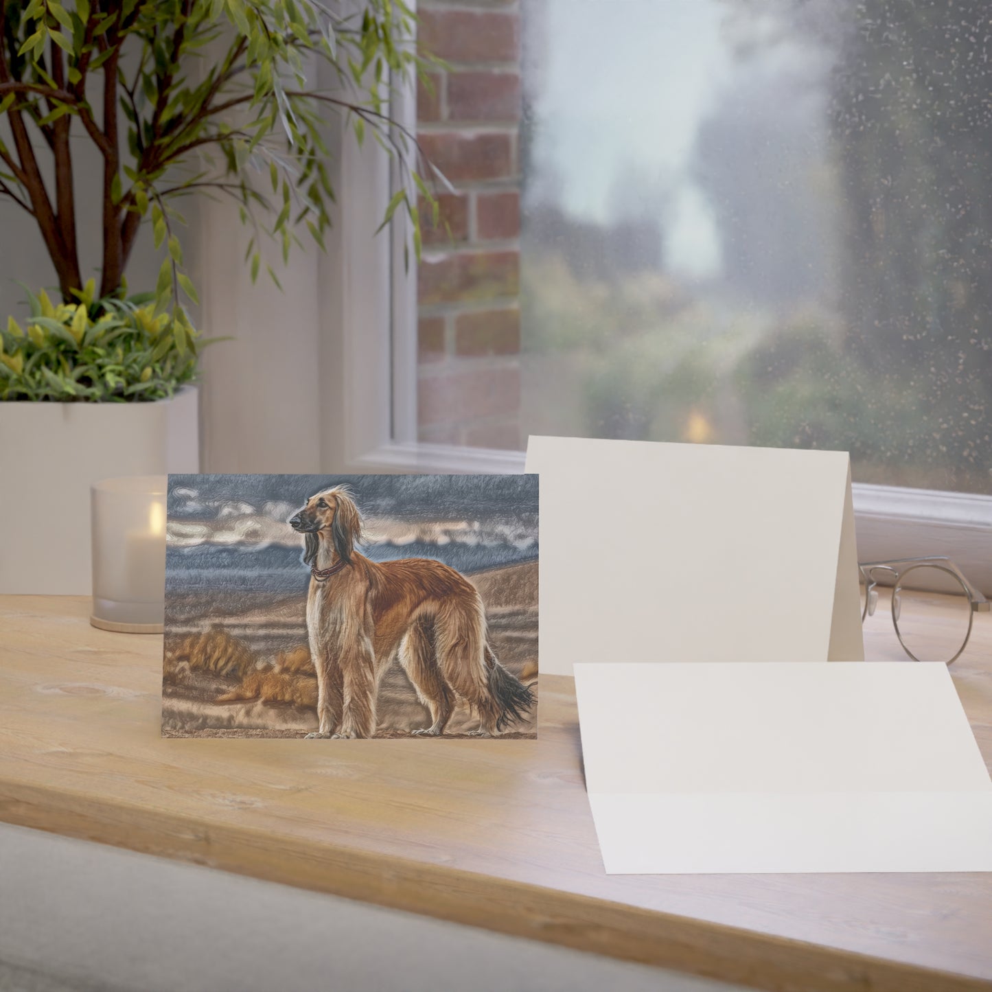 Afghan Hound Greeting Card Set | Oil Painting Afghan Hound Dog Lover Gift
