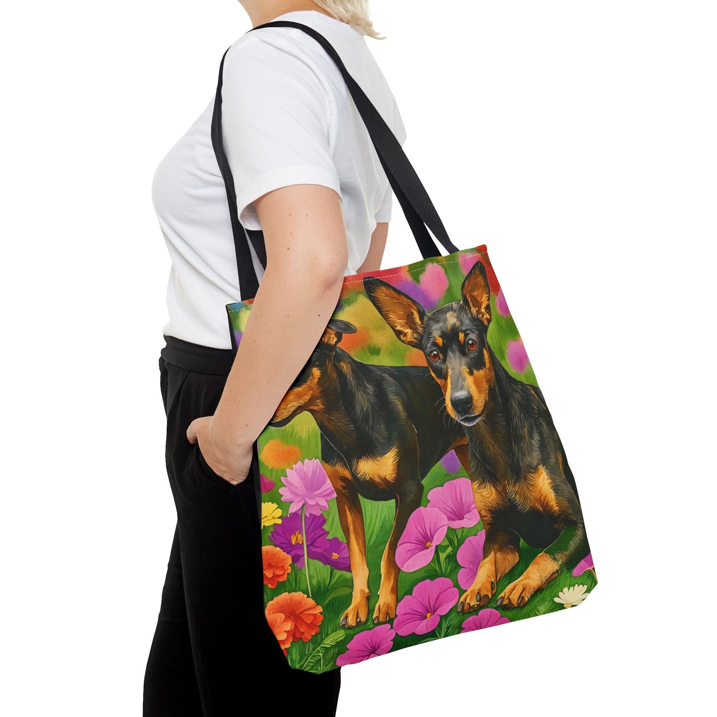 Miniature Pinscher Tote Bag – Confident Dog Lover Gift – Watercolor Miniature Pinscher Art