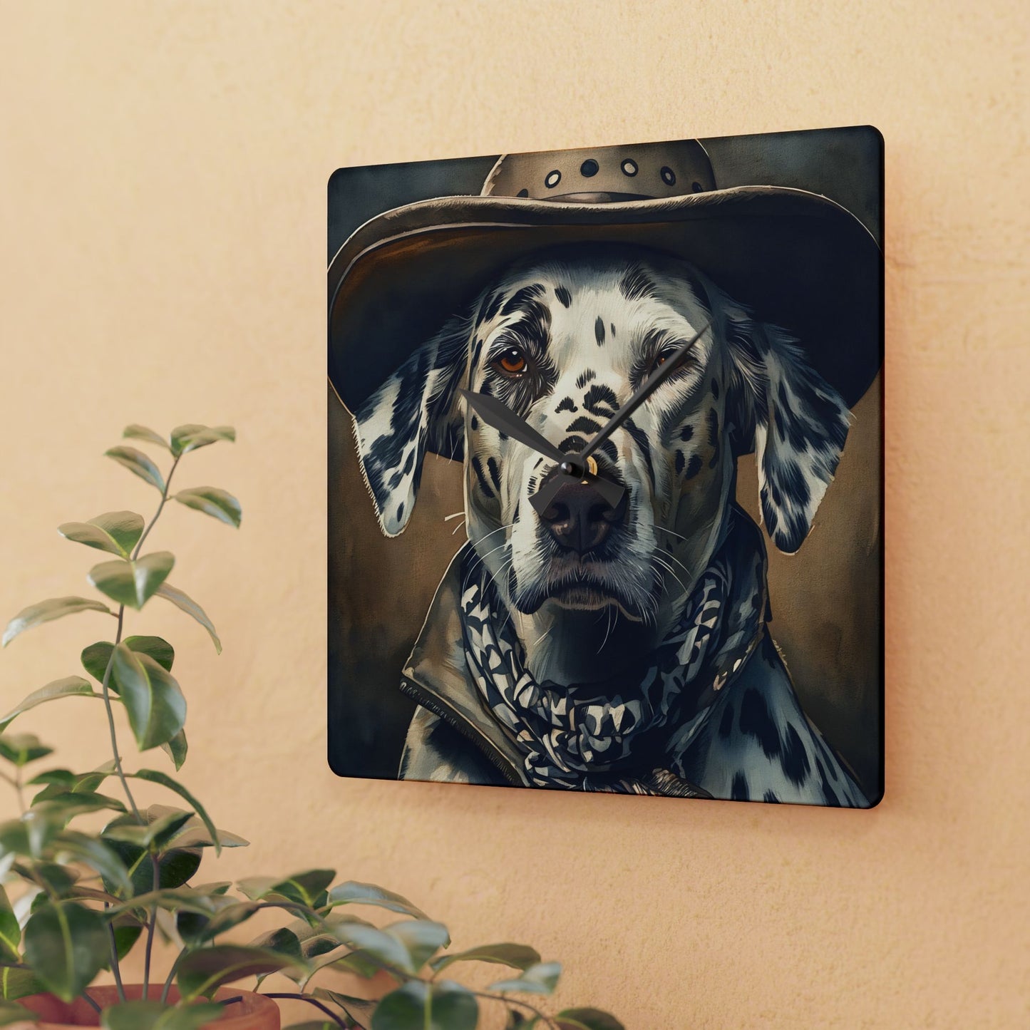 Dalmatian Wall Clock – 10.75″ Acrylic Spotted Dog Lover Gift