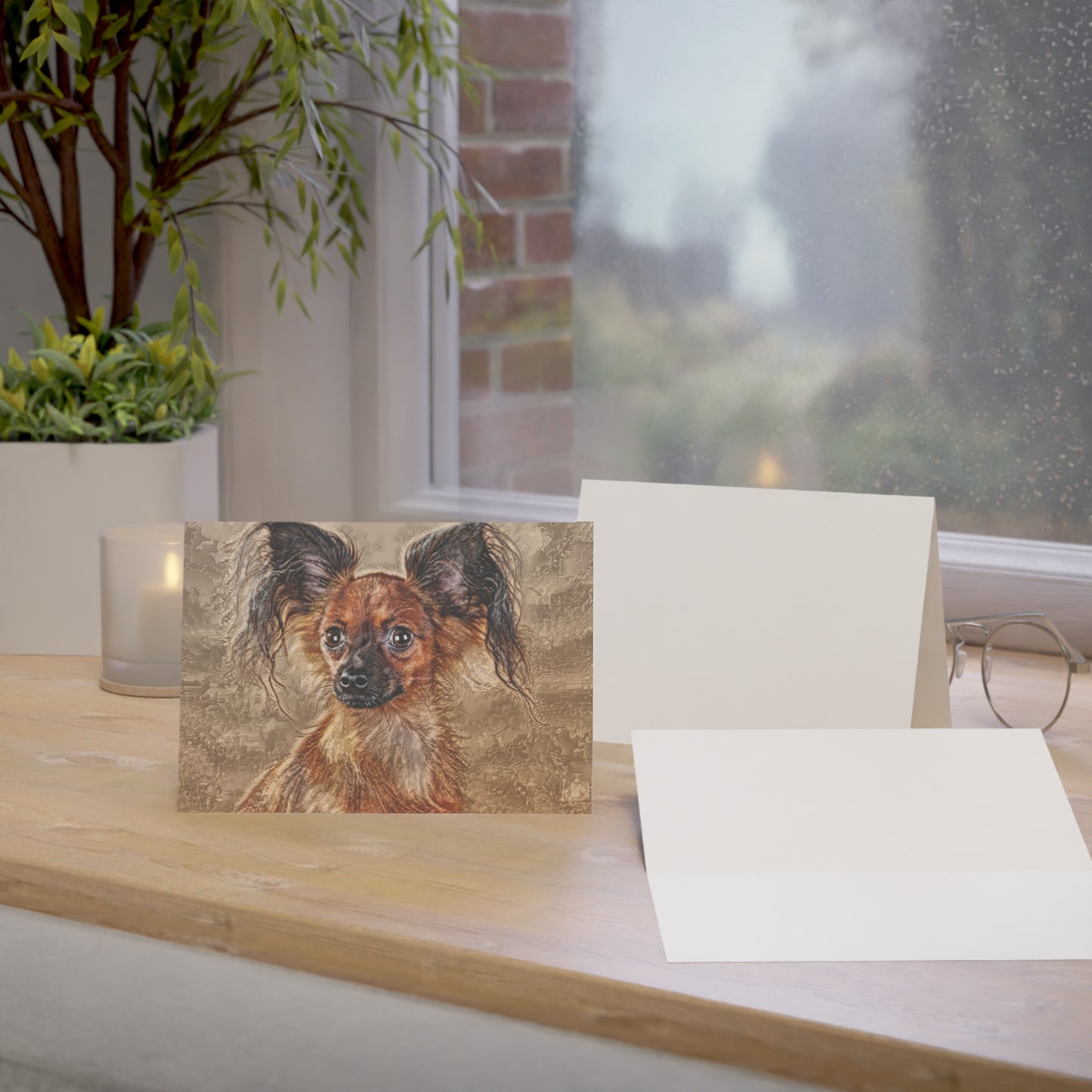 Russian Toy Greeting Cards – Elegant Small Dog Lover Stationery – Artistic Russian Toy Design
