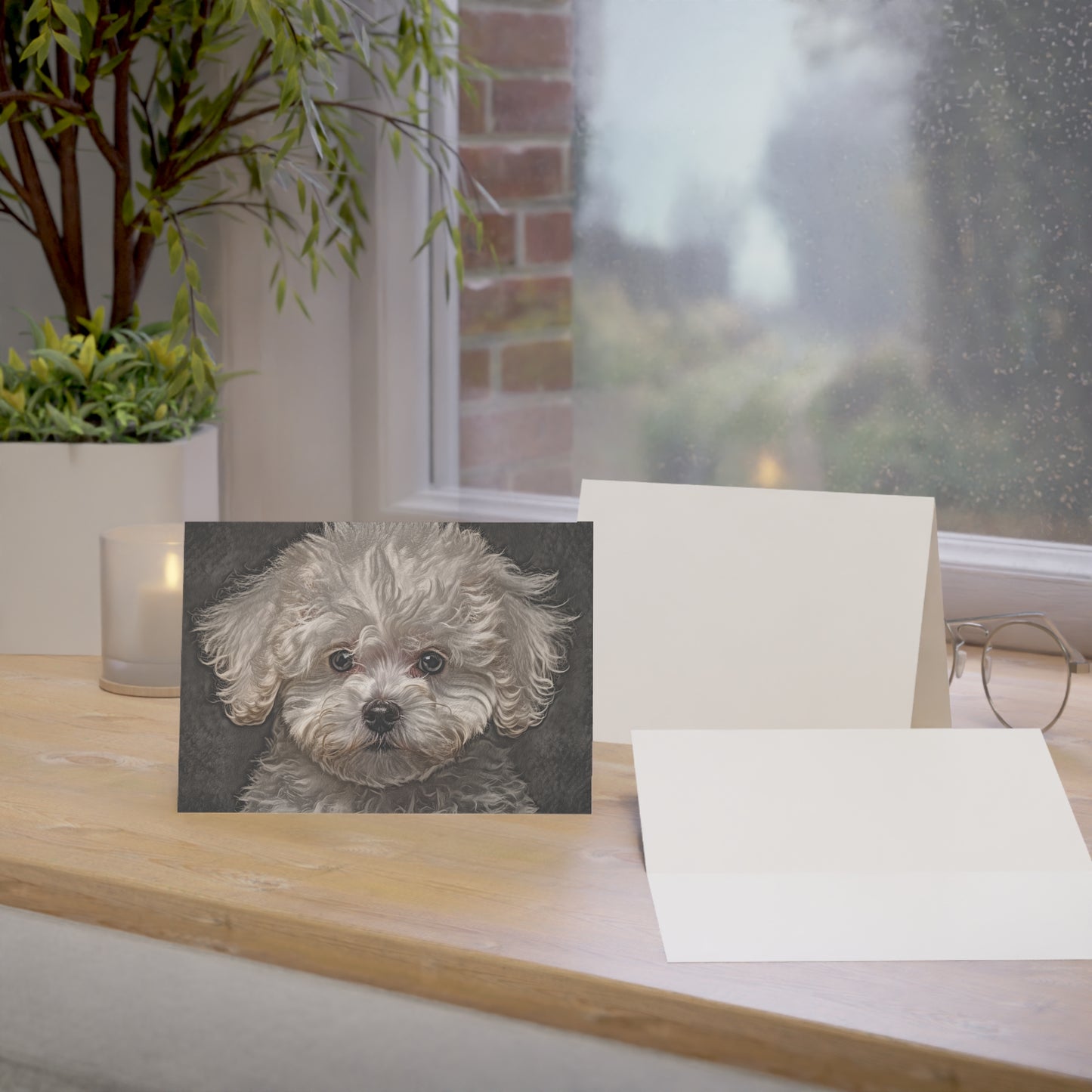 Bichon Frise Greeting Cards | Dog Lover Stationery | Blank Inside with Envelopes | Sets of 10, 30, 50