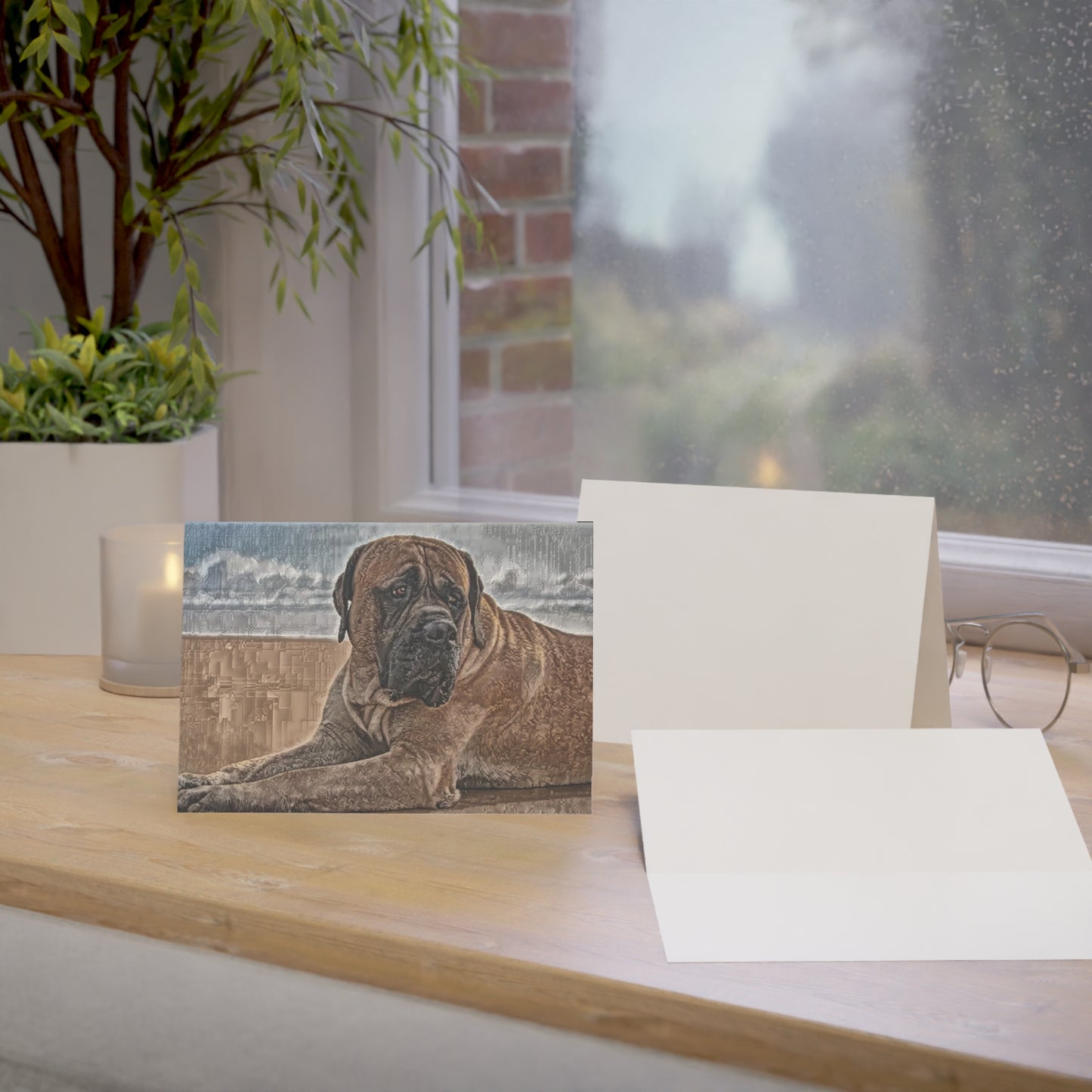Mastiff Greeting Cards – Gentle Giant Gift Set – Custom Mastiff Photo Art