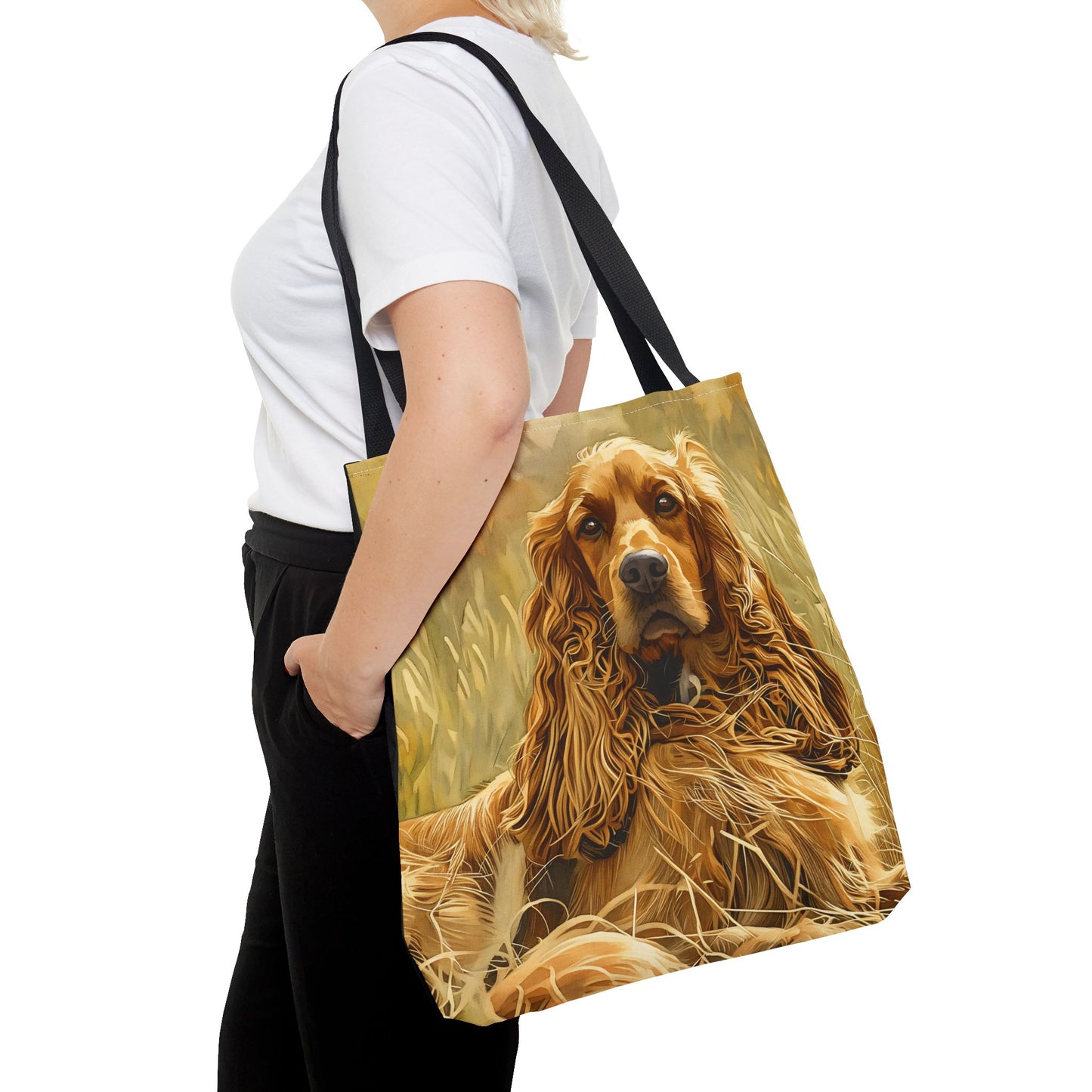 English Cocker Spaniel Tote Bag – Elegant Watercolor Dog Art – Stylish Reusable Bag