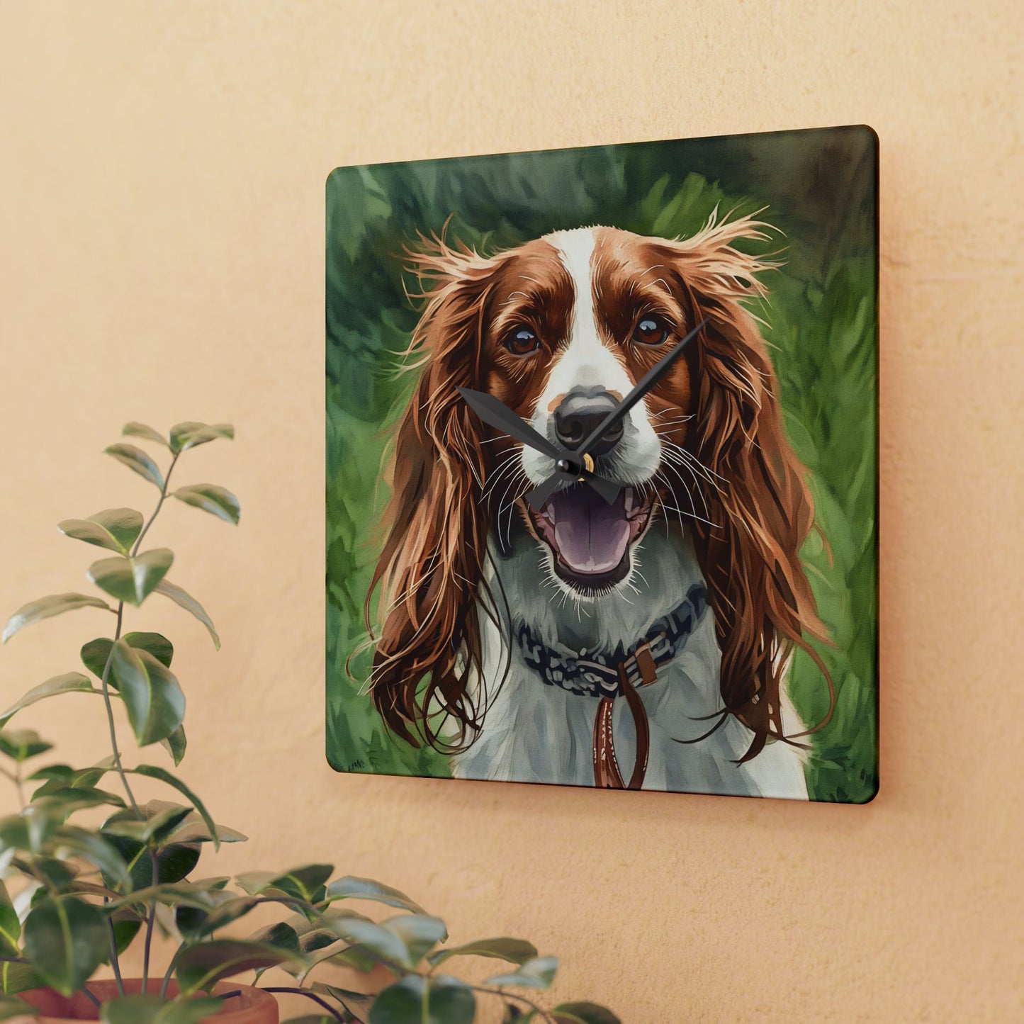 Brittany Wall Clock | Dog Lover Gift | Decorative Dog Breed Home Décor