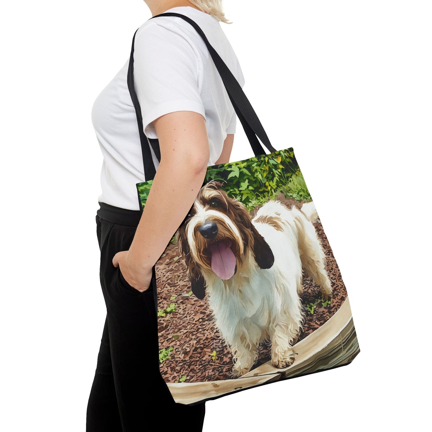 Petit Basset Griffon Vendéen Tote Bag – French Hound Dog Lover Gift – Watercolor PBGV Art