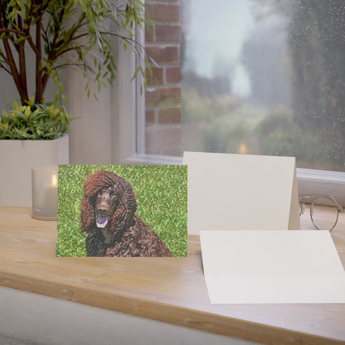 Irish Water Spaniel Greeting Card Set – Curly-Coated Dog Lover Cards (5"x7")
