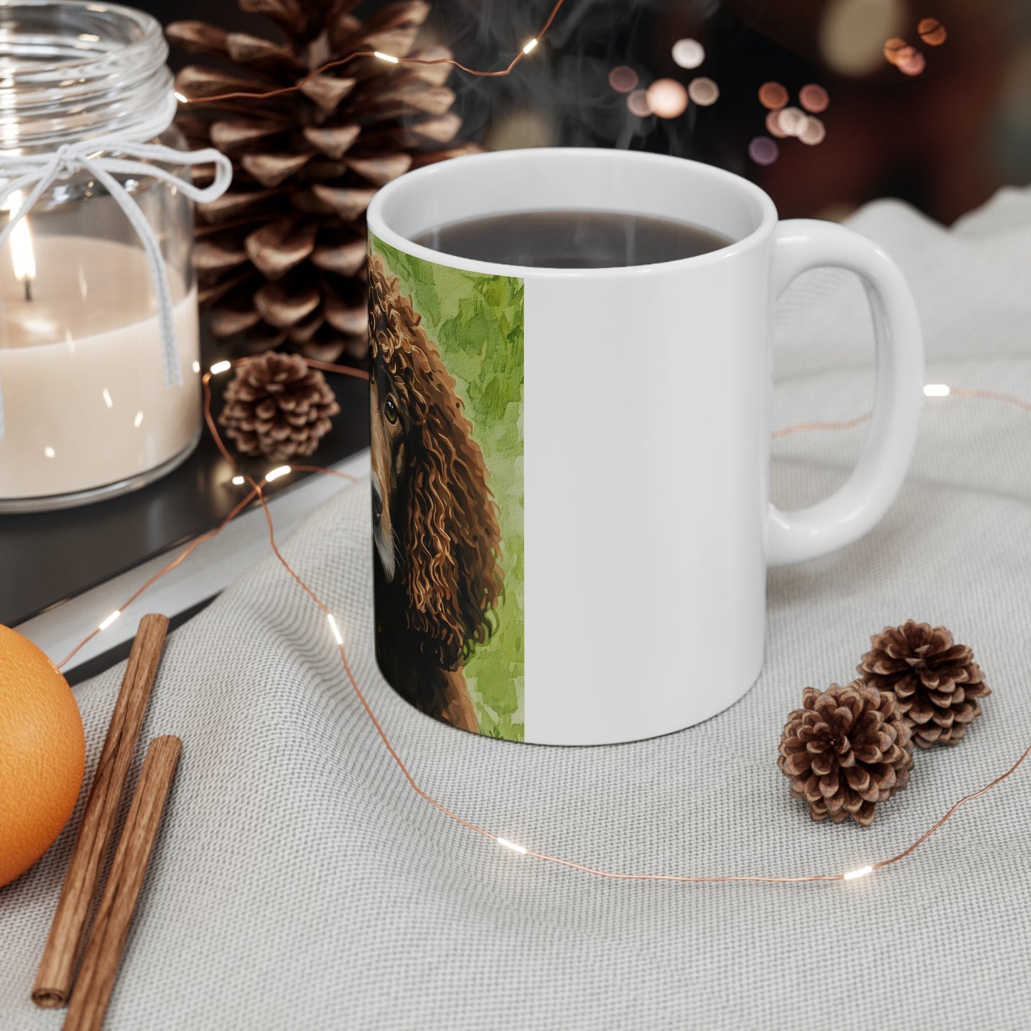 Irish Water Spaniel 11oz Ceramic Coffee Mug – Curly-Coated Dog Lover Gift