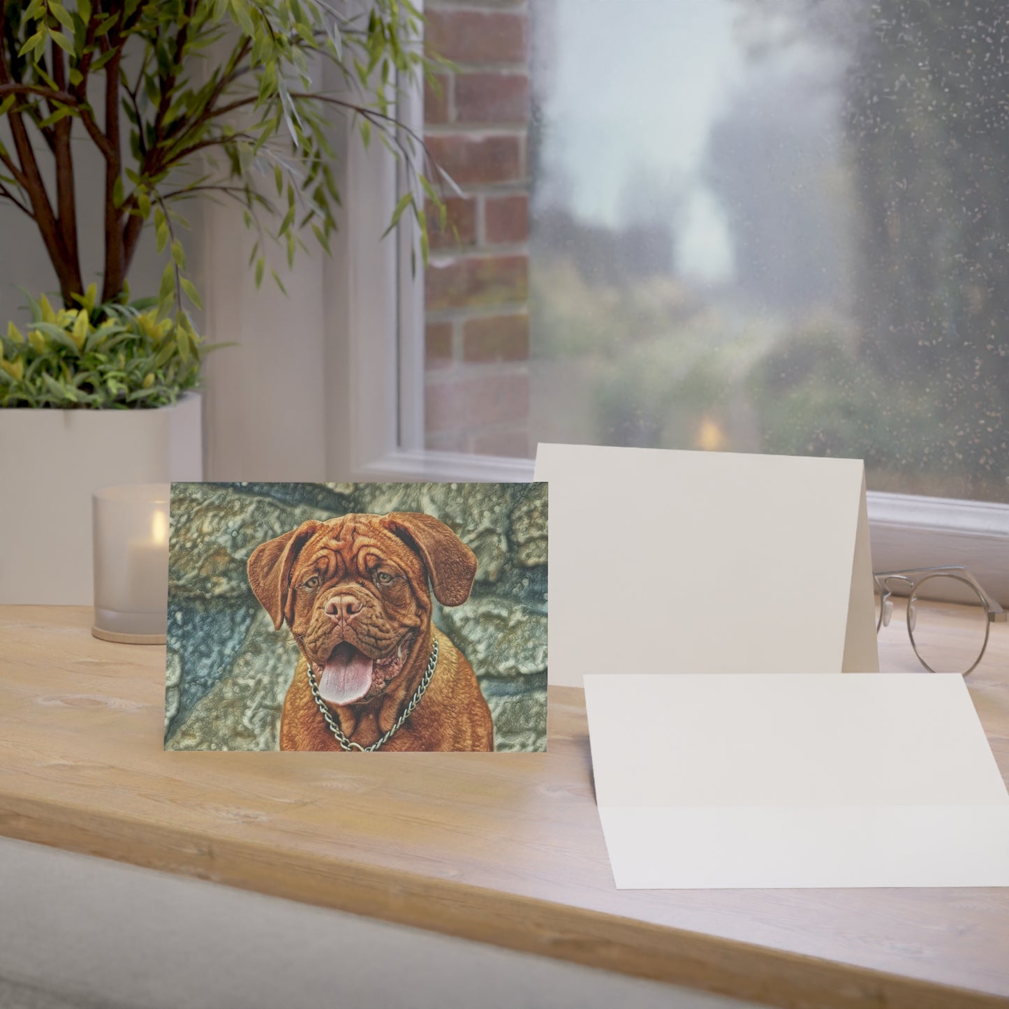 Dogue de Bordeaux Greeting Card Set | French Mastiff 5x7 Blank Cards