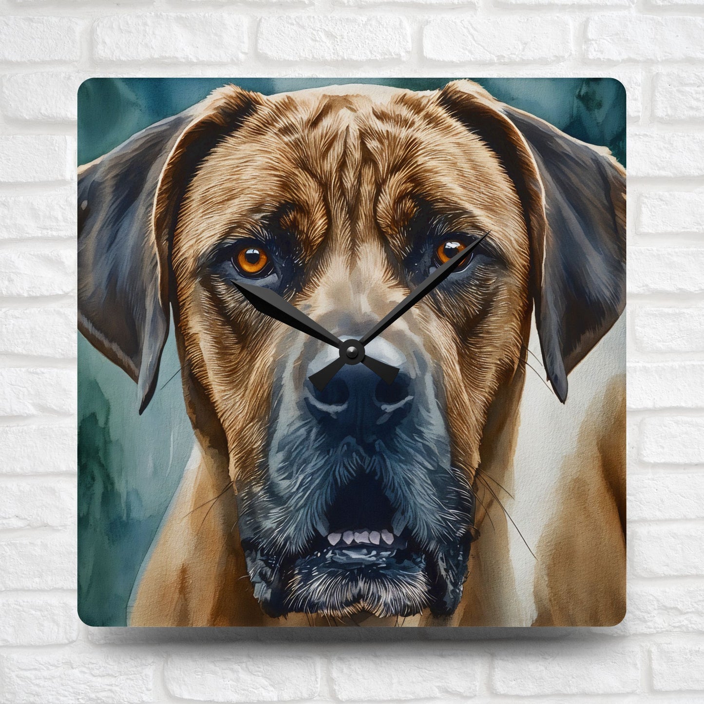 Boerboel Wall Clock | Dog Lover Gift | Decorative Acrylic Clock with Elegant Boerboel Art