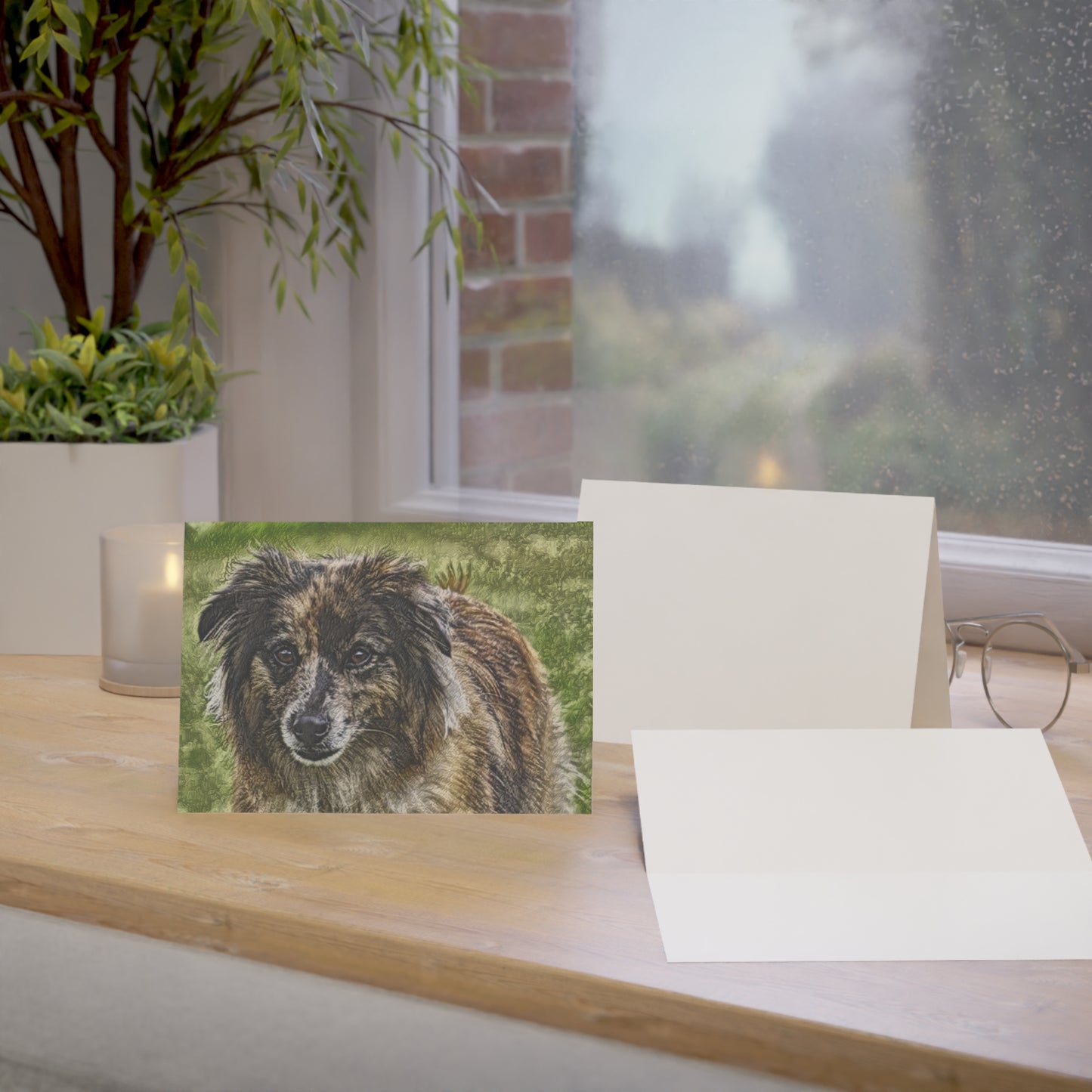 Pyrenean Shepherd Greeting Cards – Cheerful Dog Lover Stationery – Artistic Breed Design