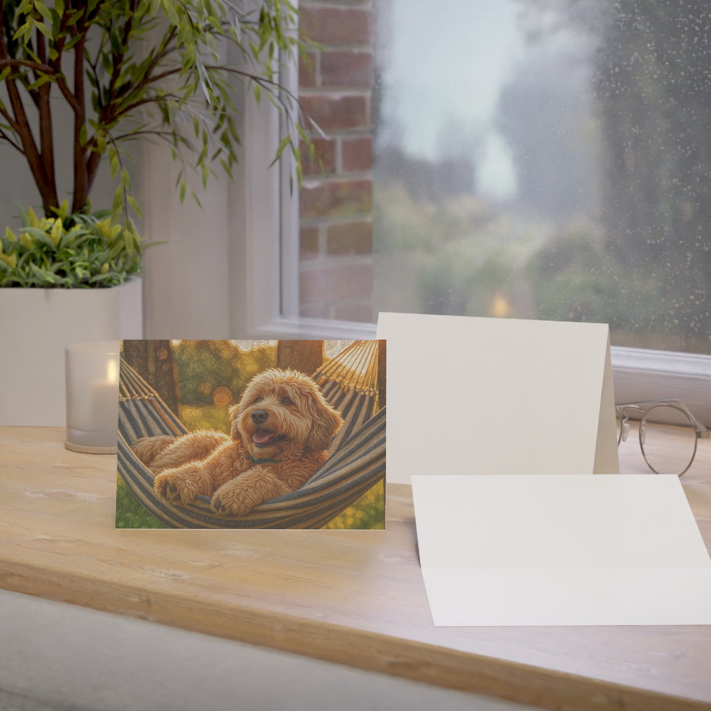 Whoodle Greeting Card Set | Oil Painting Whoodle Dog Lover Gift