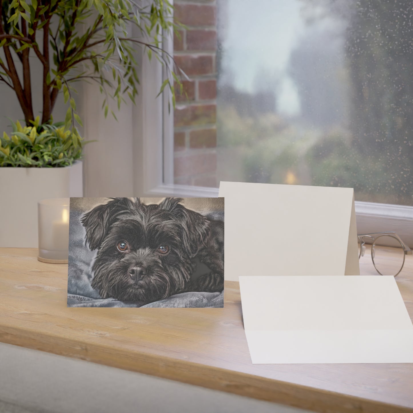 Affenpinscher Greeting Card Set | Oil Painting Affenpinscher Dog Lover Gift
