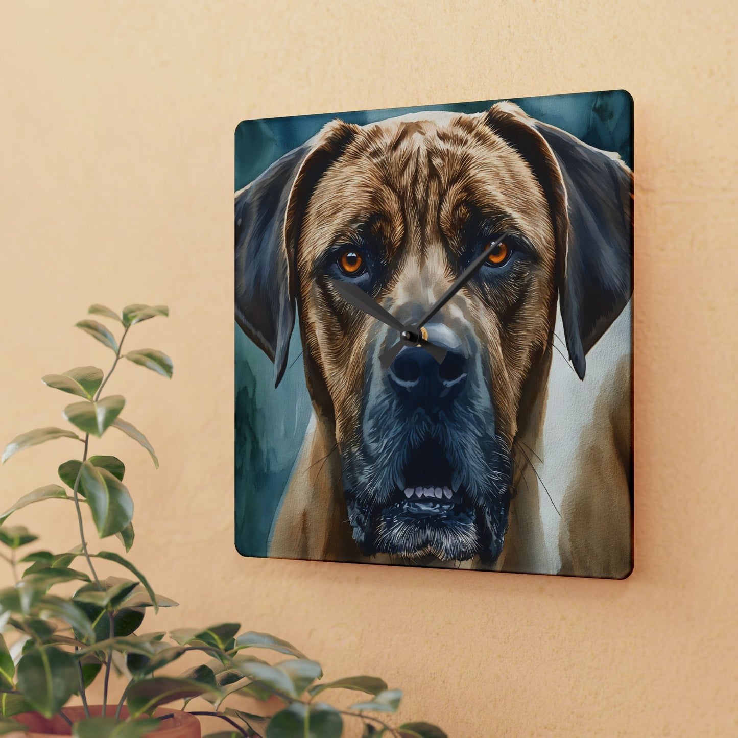 Boerboel Wall Clock | Dog Lover Gift | Decorative Acrylic Clock with Elegant Boerboel Art