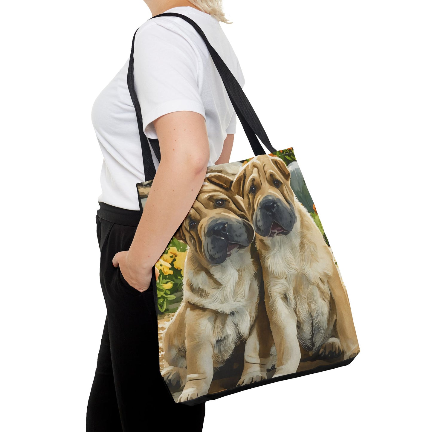 Chinese Shar-Pei Tote Bag | Dog Lover Gift | Durable Reusable Bag with Shar-Pei Dog Art