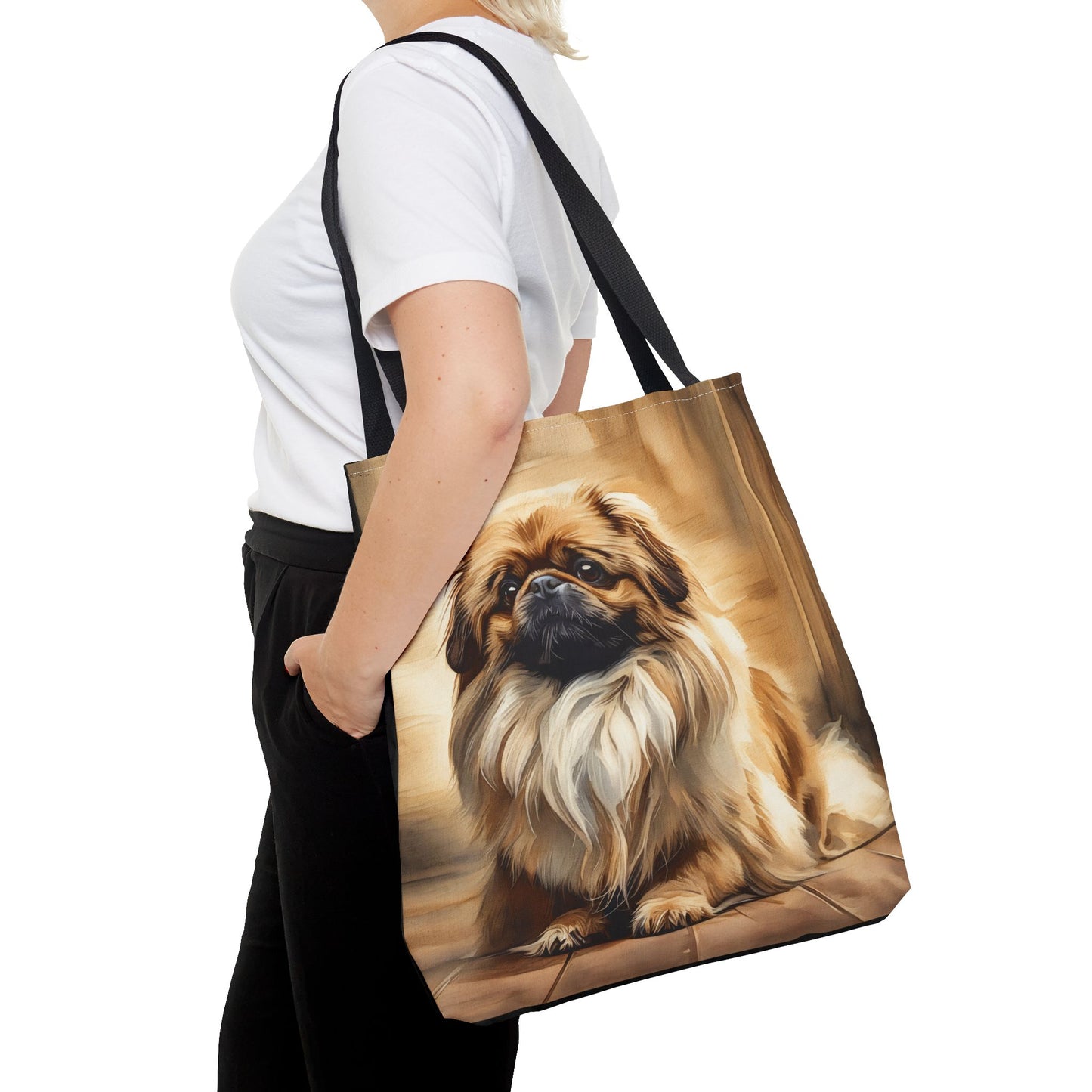Pekingese Tote Bag – Royal Dog Lover Gift – Watercolor Pekingese Art