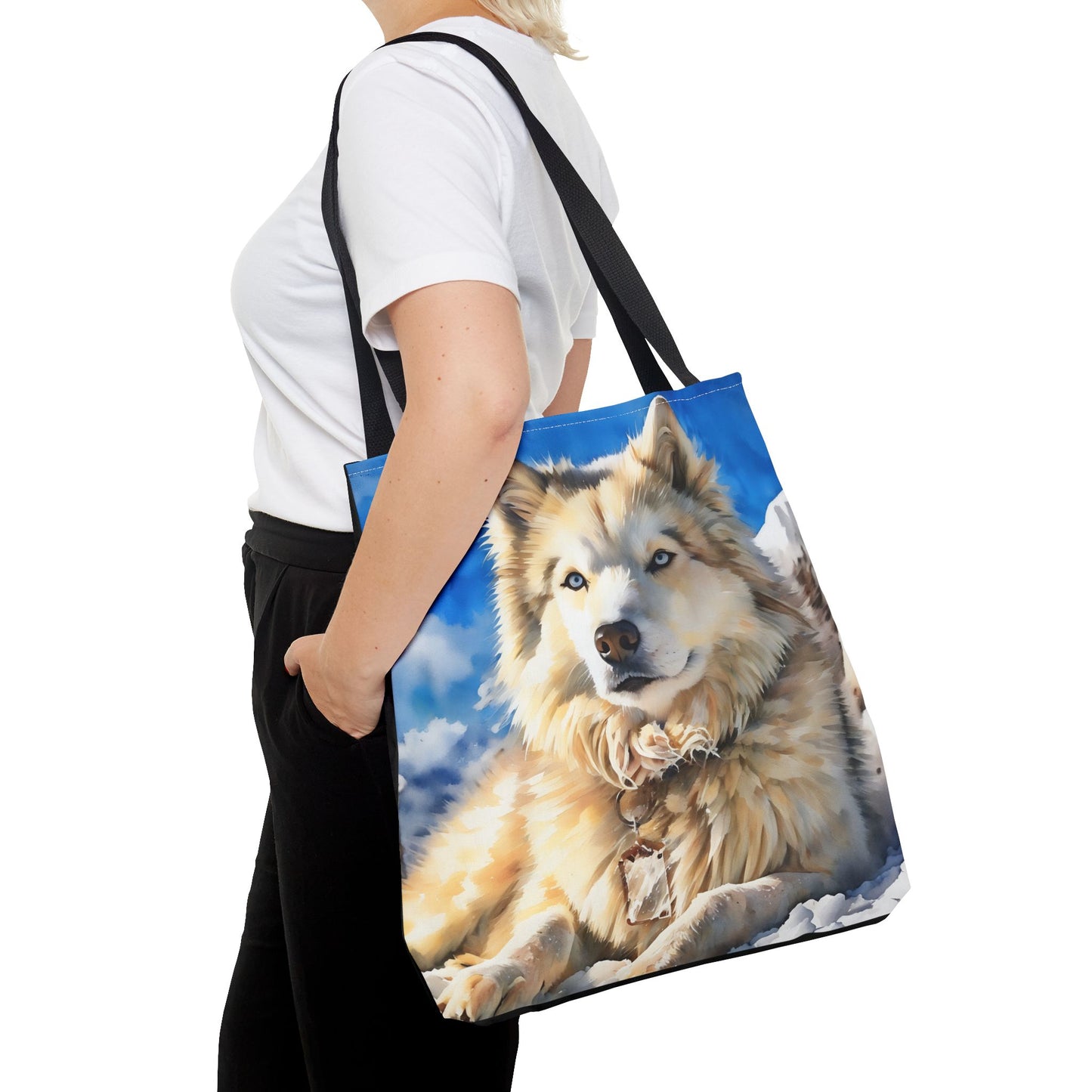 Alaskan Malamute Tote Bag – Dog Lover Gift with Malamute Watercolor Art