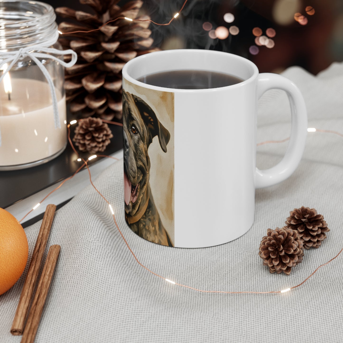 Presa Canario Coffee Mug – Strong Dog Lover Gift – Watercolor Presa Canario Art