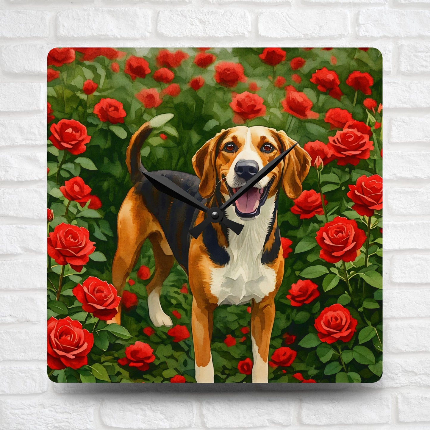 Hamiltonstovare Wall Clock | Rare 10.75″ Acrylic Dog Lover Home Décor