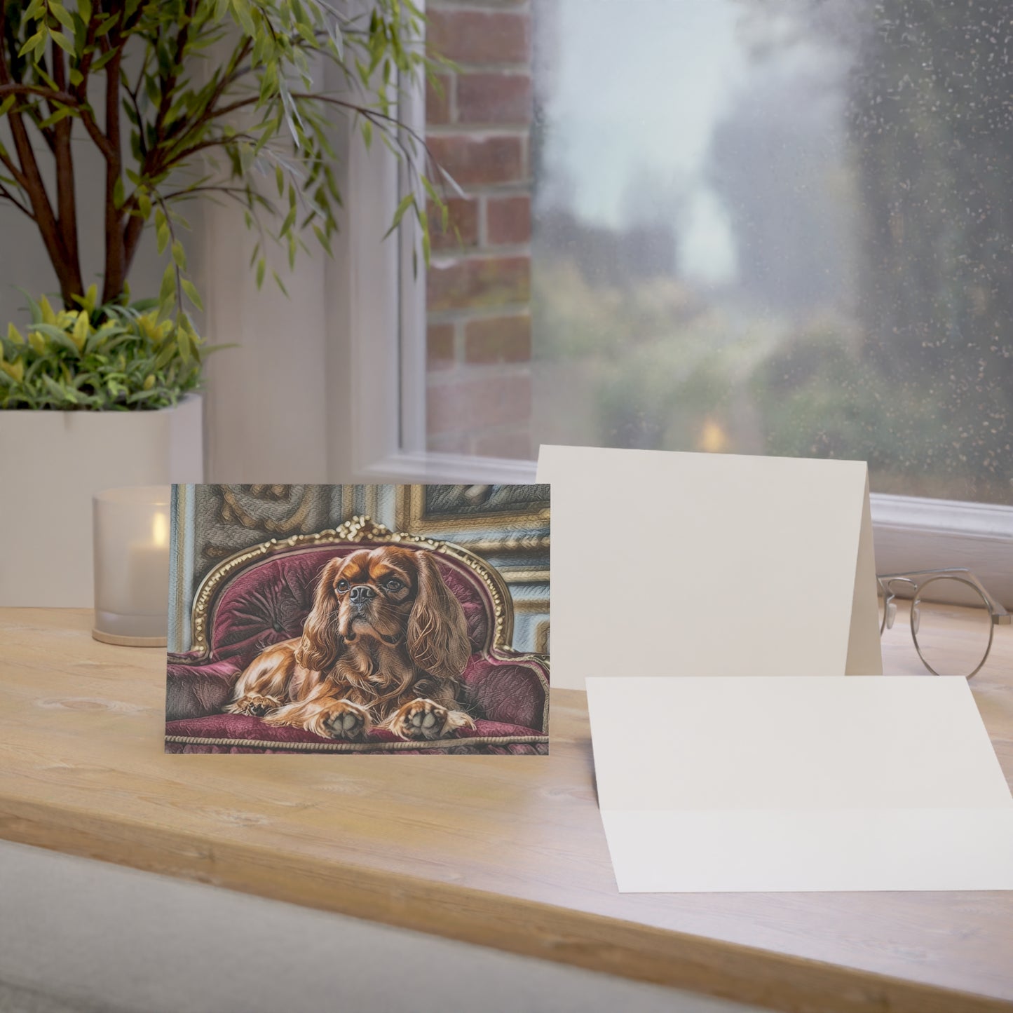 Cavalier King Charles Spaniel Greeting Card Set - Oil-Painted Dog Art | Blank Inside | Envelopes Included